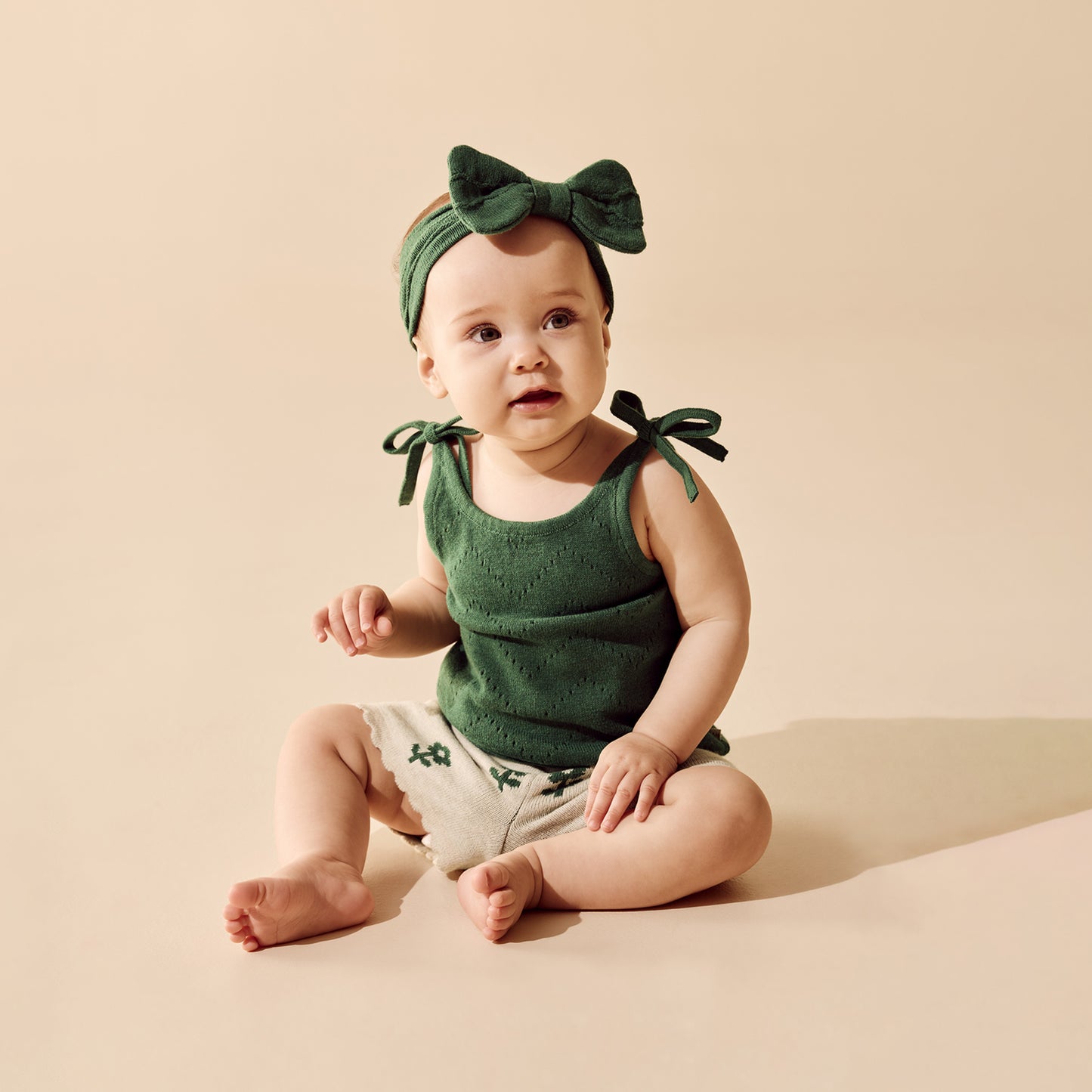 W&F Fleur Organic Knitted Jacquard Set