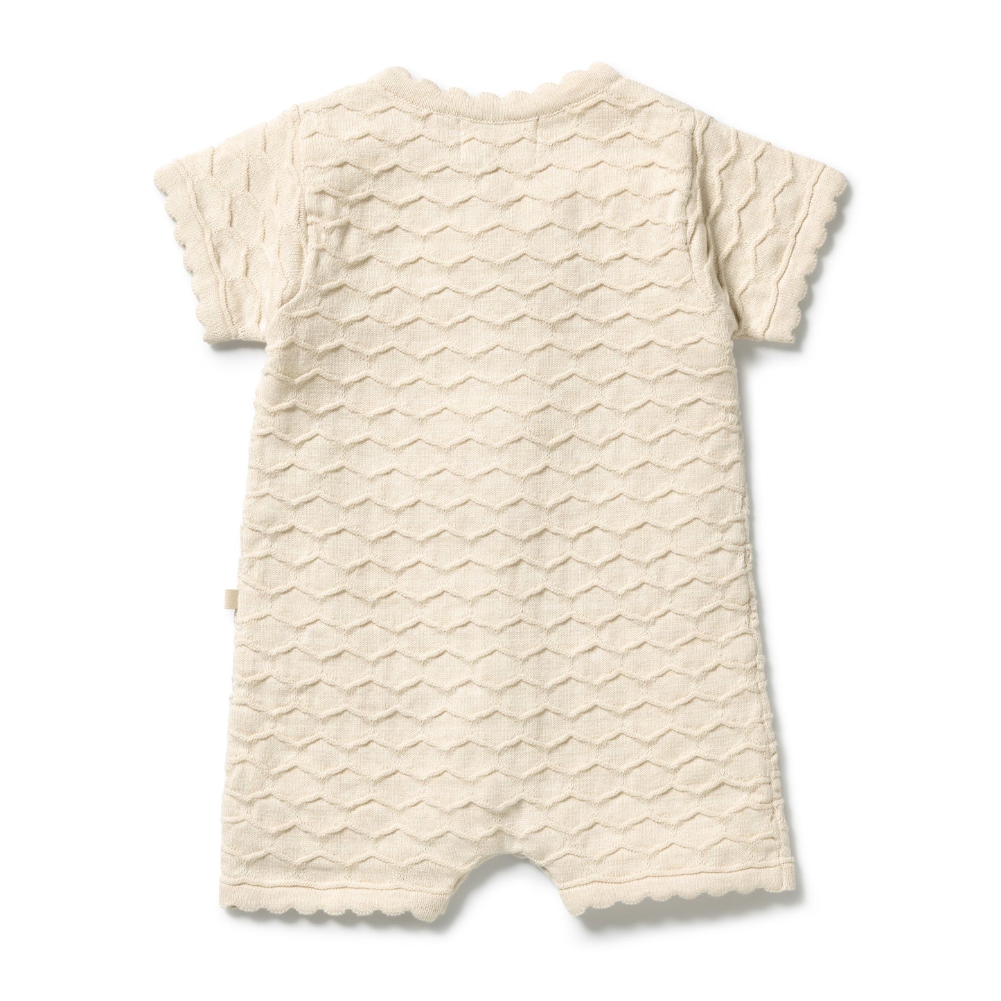 W&F Milk Cloud Organic Knitted Chevron Growsuit