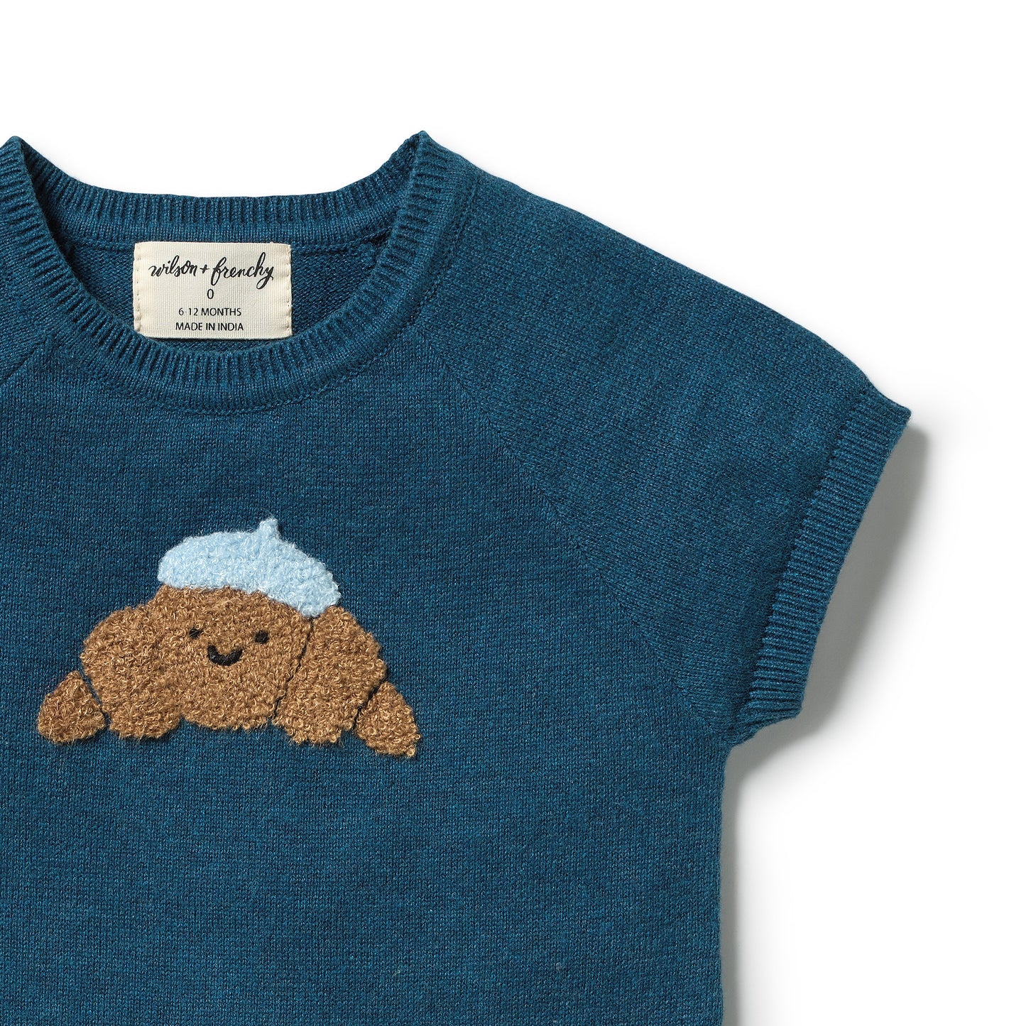 W&F Little Croissant Organic Knitted Growsuit