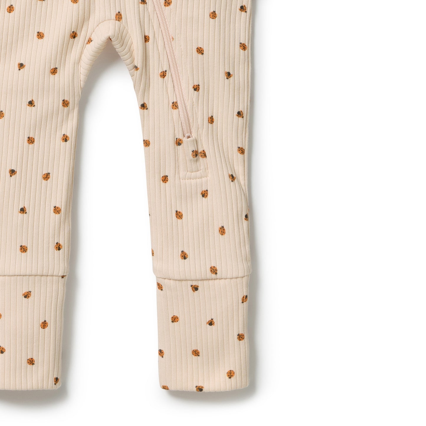 W&F Little Lady Bugs Organic Zipsuit with Feet