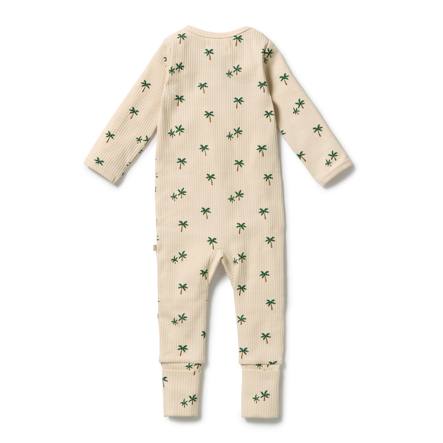 W&F Tiny Palm Organic Zipsuit with Feet