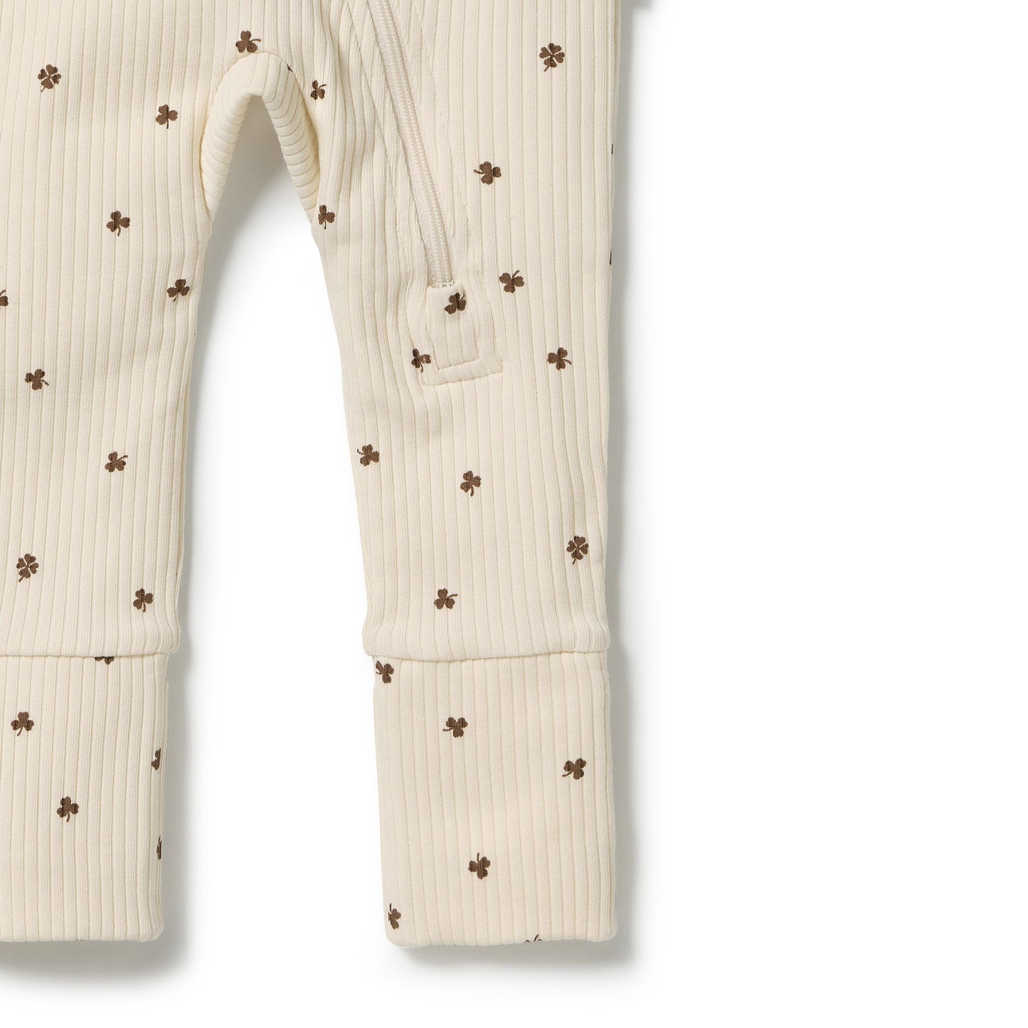 W&F My Lucky Charm Organic Zipsuit with Feet