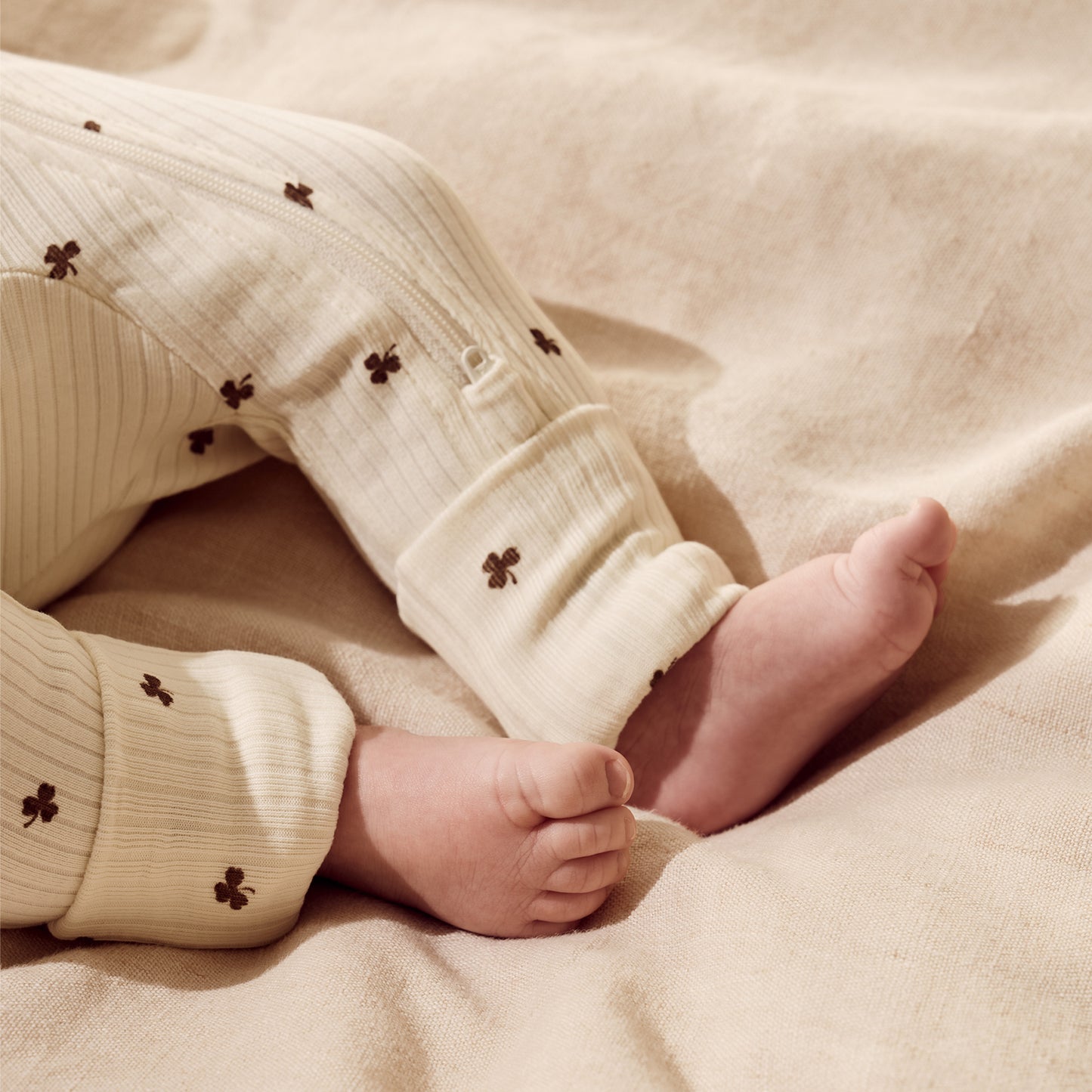 W&F My Lucky Charm Organic Zipsuit with Feet