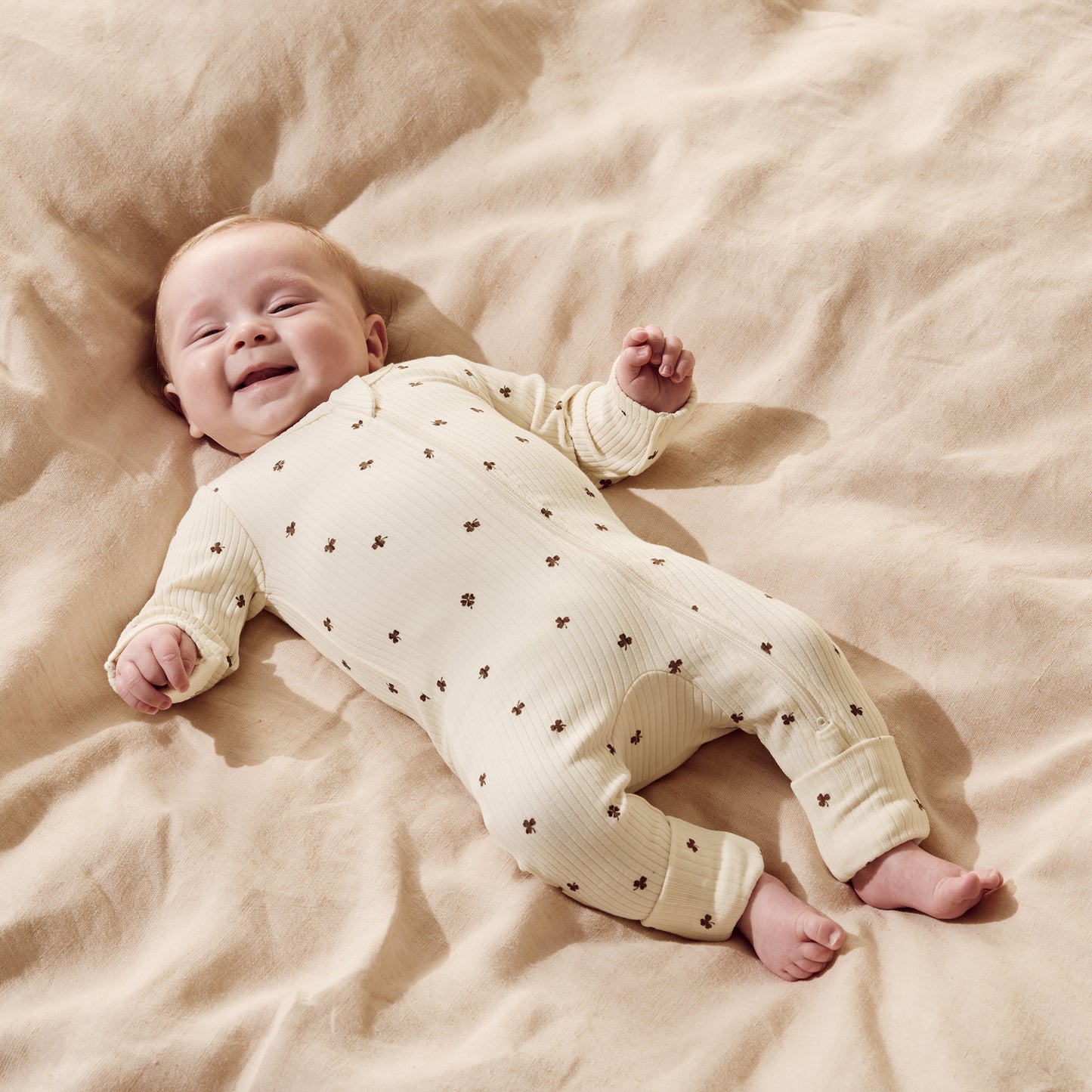 W&F My Lucky Charm Organic Zipsuit with Feet