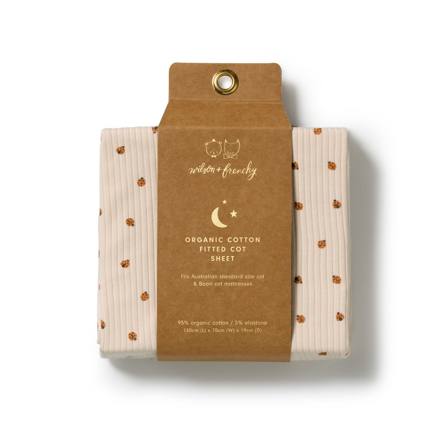 W&F Little Lady Bugs Organic Cot Sheet