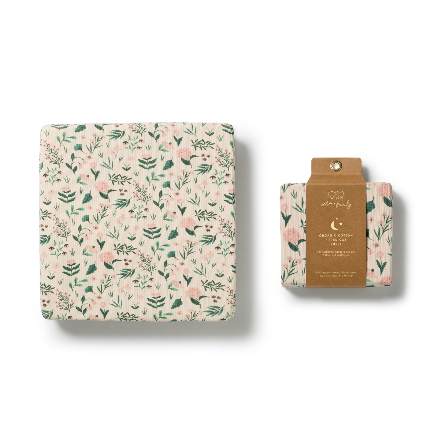 W&F Sweet Bloom Organic Cot Sheet