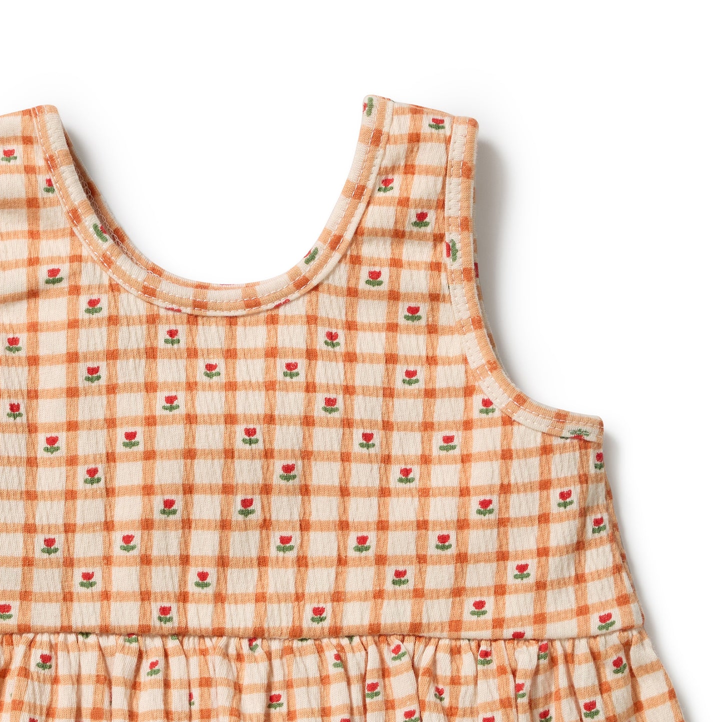 W&F Checkerberry Organic Crinkle Ruffle Set