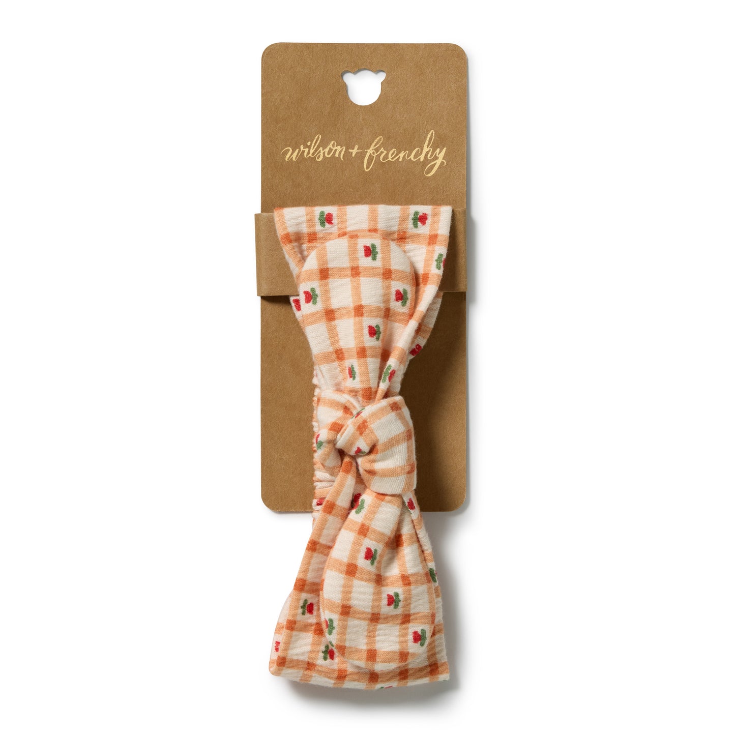 W&F Checkerberry Organic Crinkle Headband