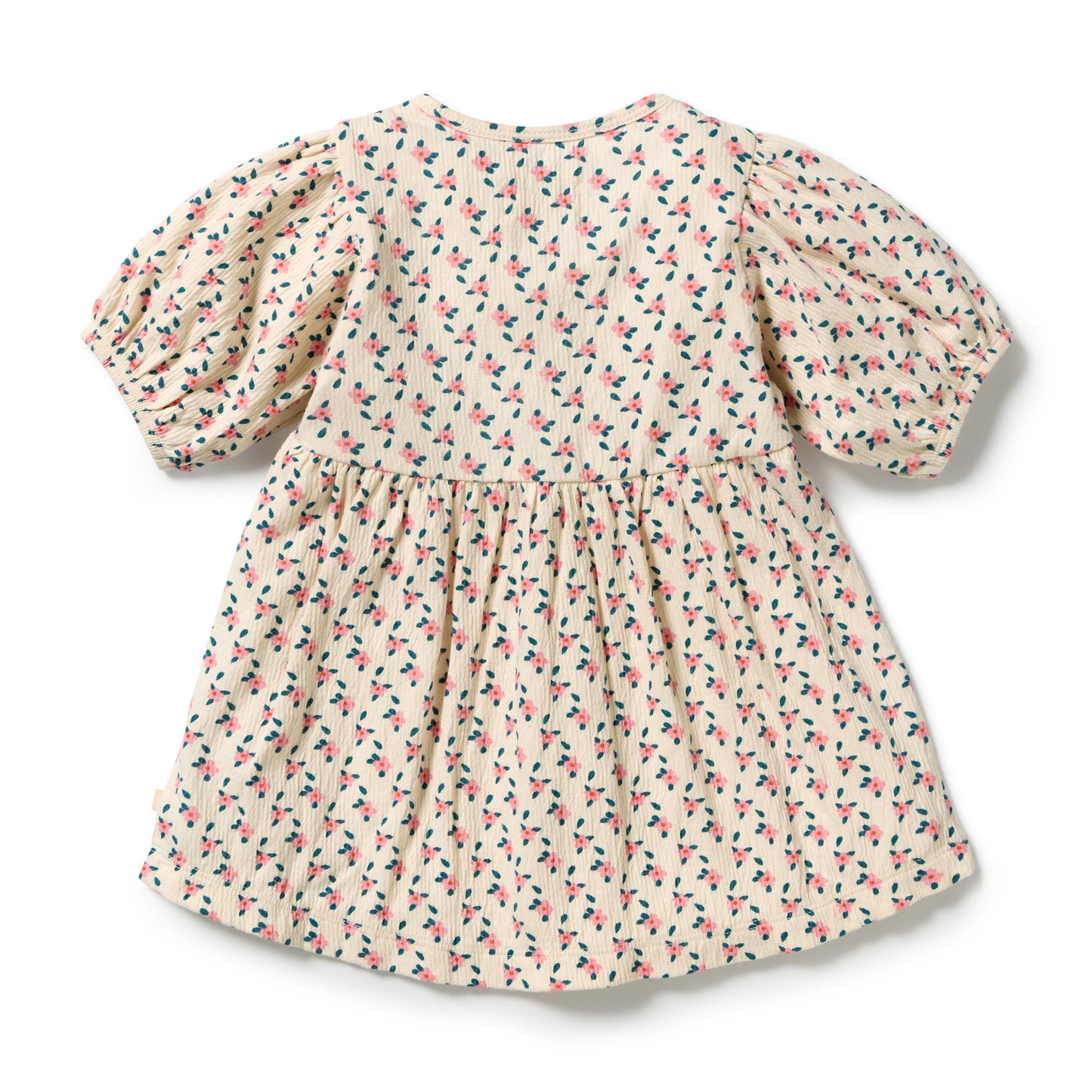 W&F Little Blossom Organic Crinkle Button Dress