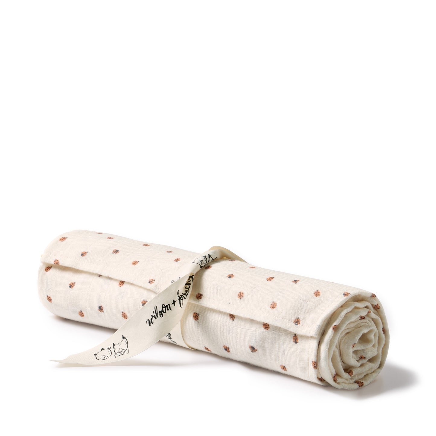 W&F Little Lady Bugs Organic Muslin