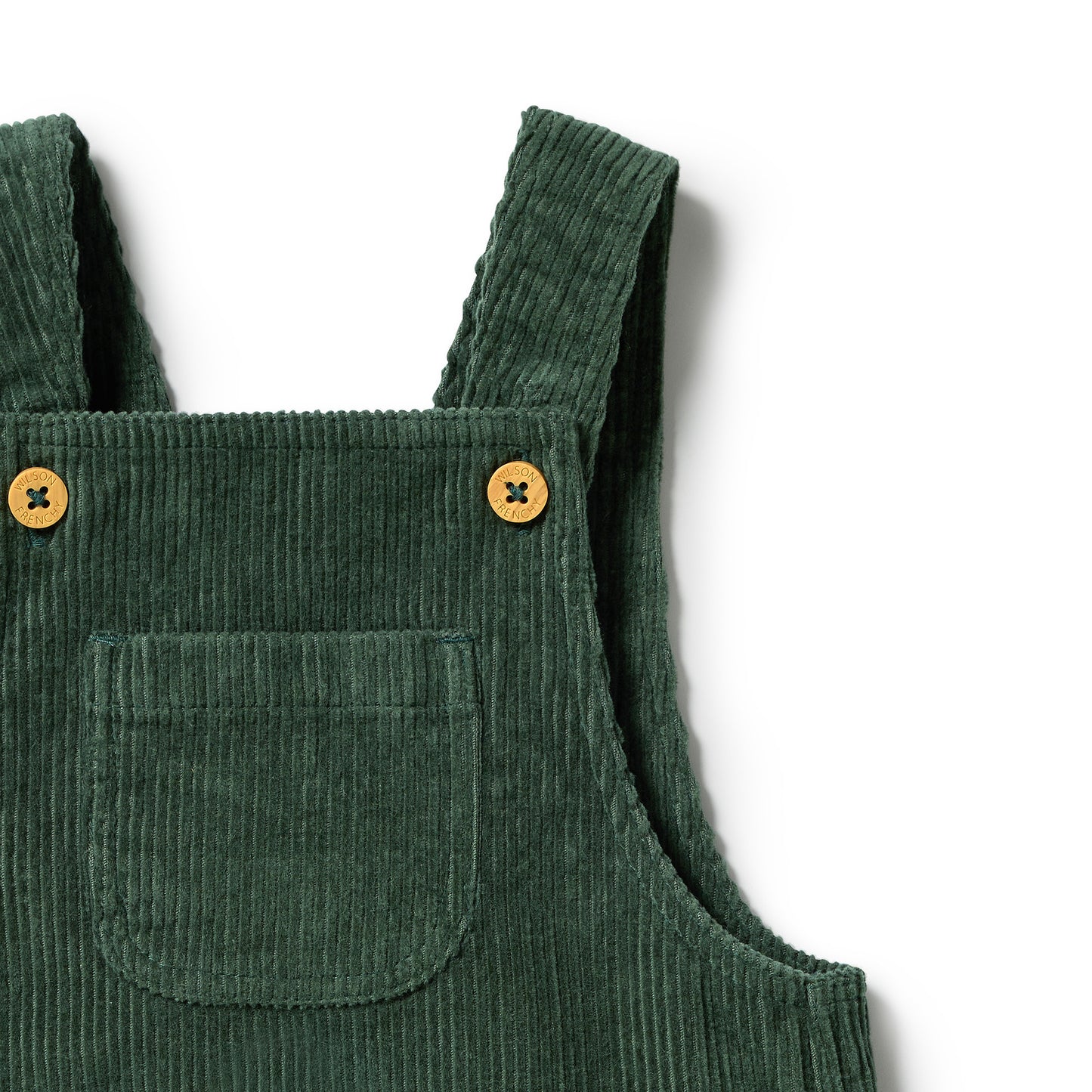 W&F Moss Green Organic Cord Overall