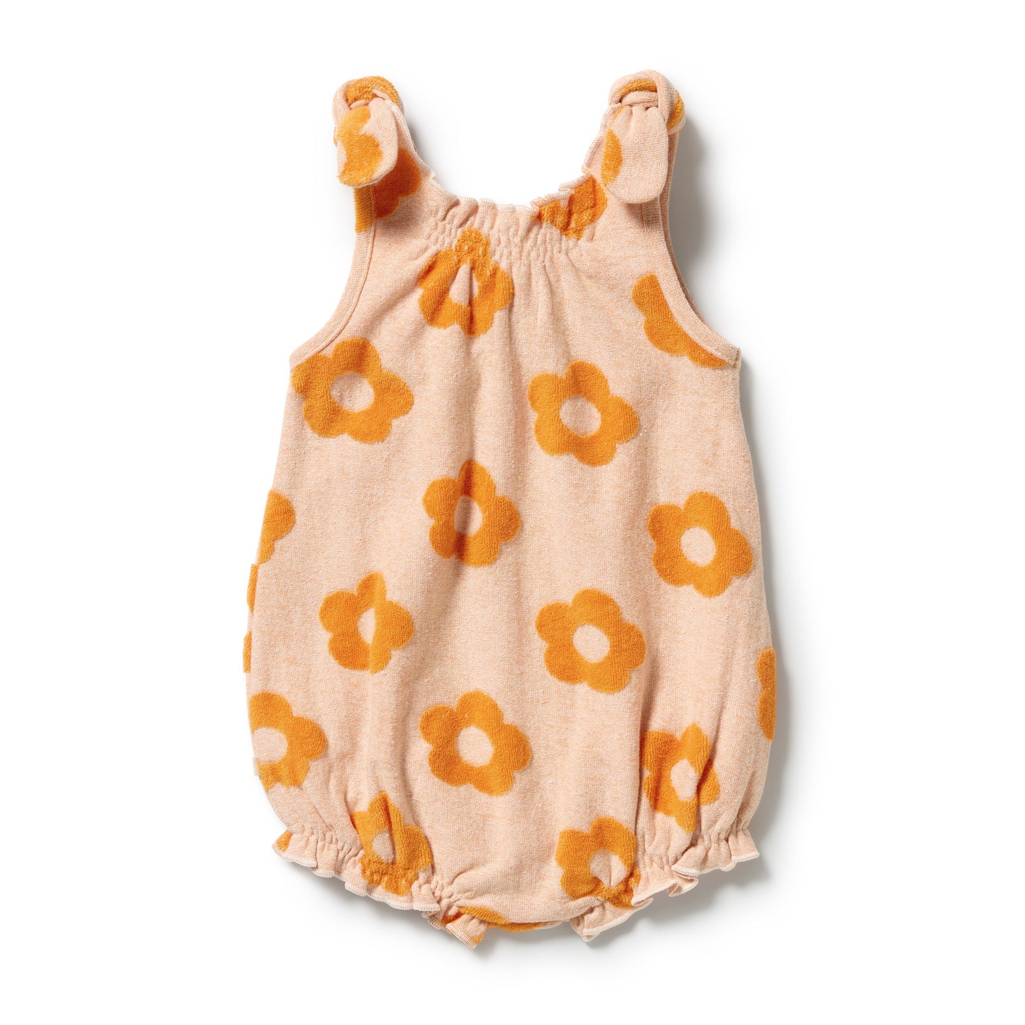 W&F Daisy Glow Organic Terry Tie Playsuit