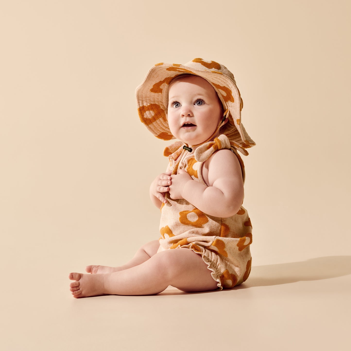 W&F Daisy Glow Organic Terry Sun Hat