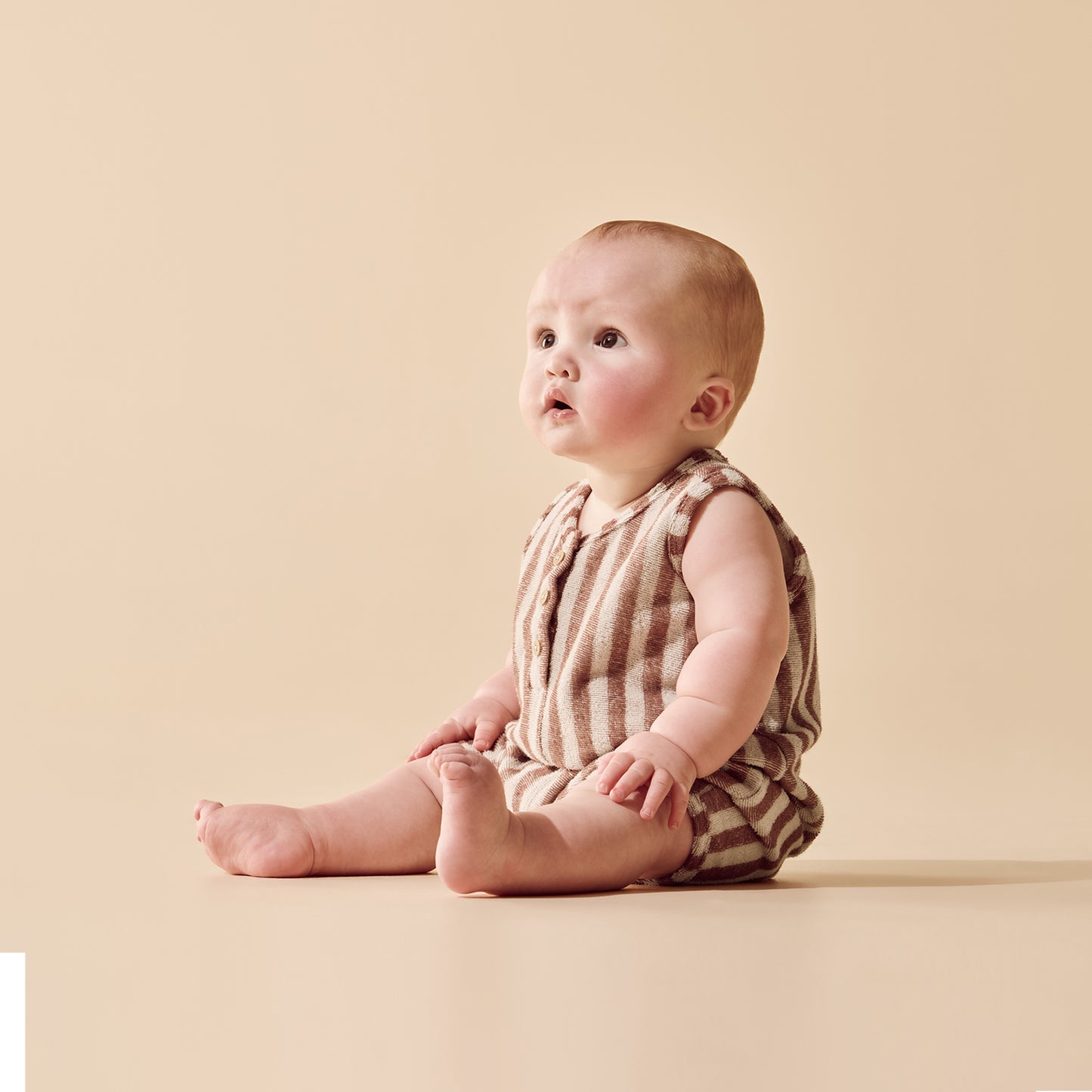 W&F Cherry Cola Stripe Organic Terry Growsuit