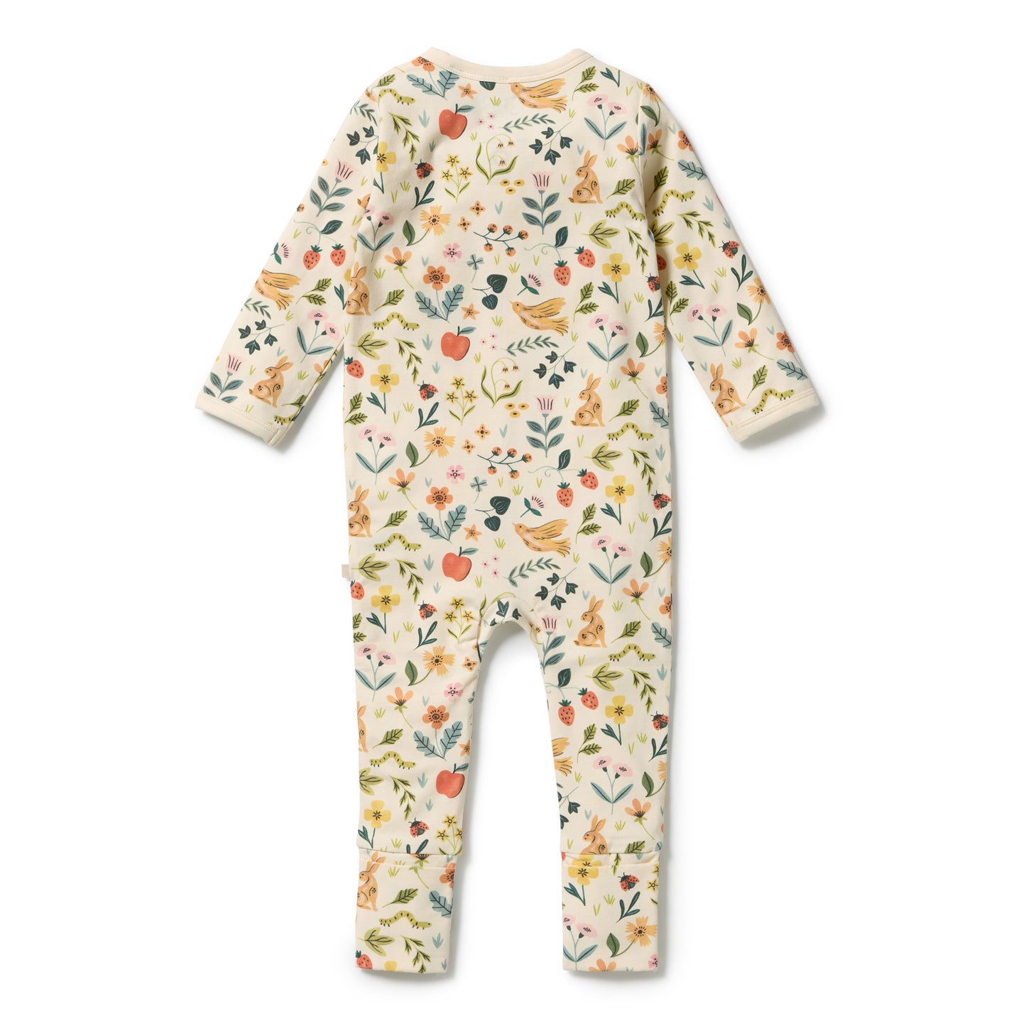 W&F Summer Garden Organic Zipsuit with Feet