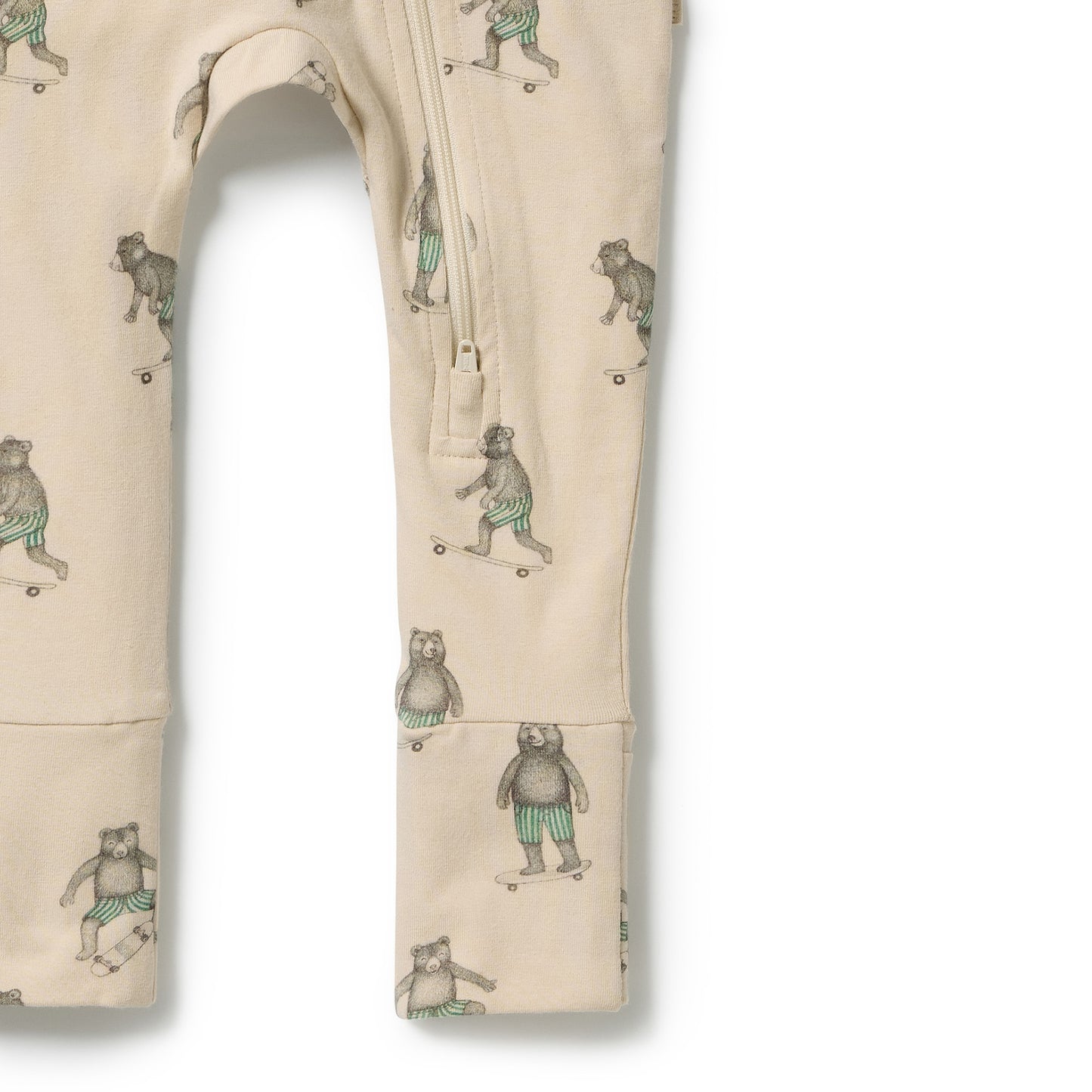 W&F Skater Club Organic Zipsuit with Feet