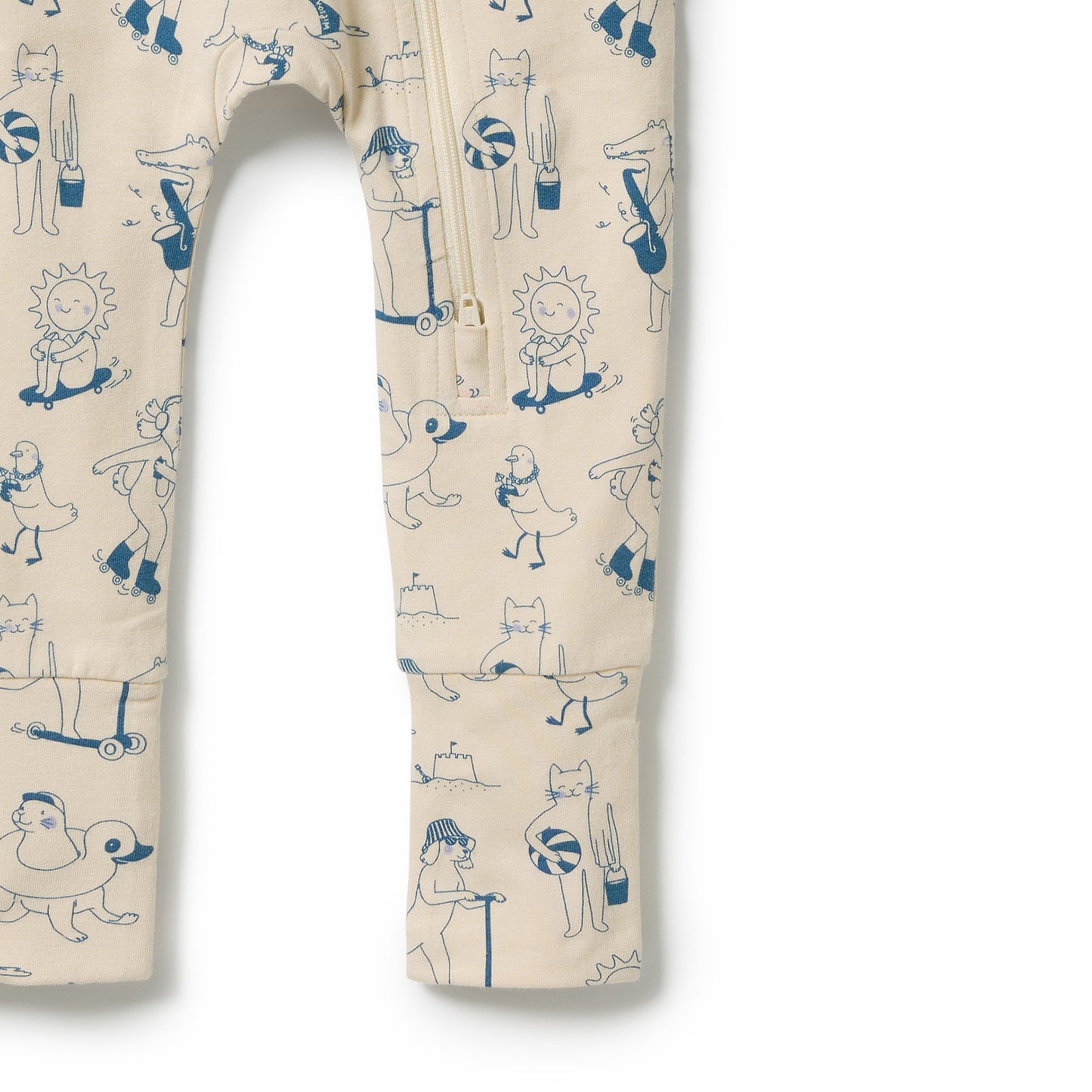 W&F Tout est Magique Organic Zipsuit with Feet