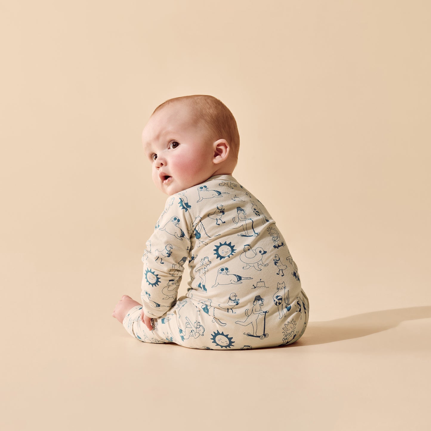 W&F Tout est Magique Organic Zipsuit with Feet