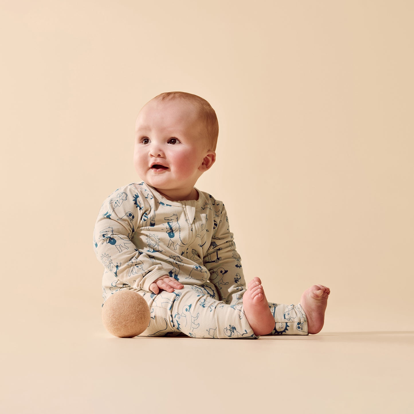 W&F Tout est Magique Organic Zipsuit with Feet