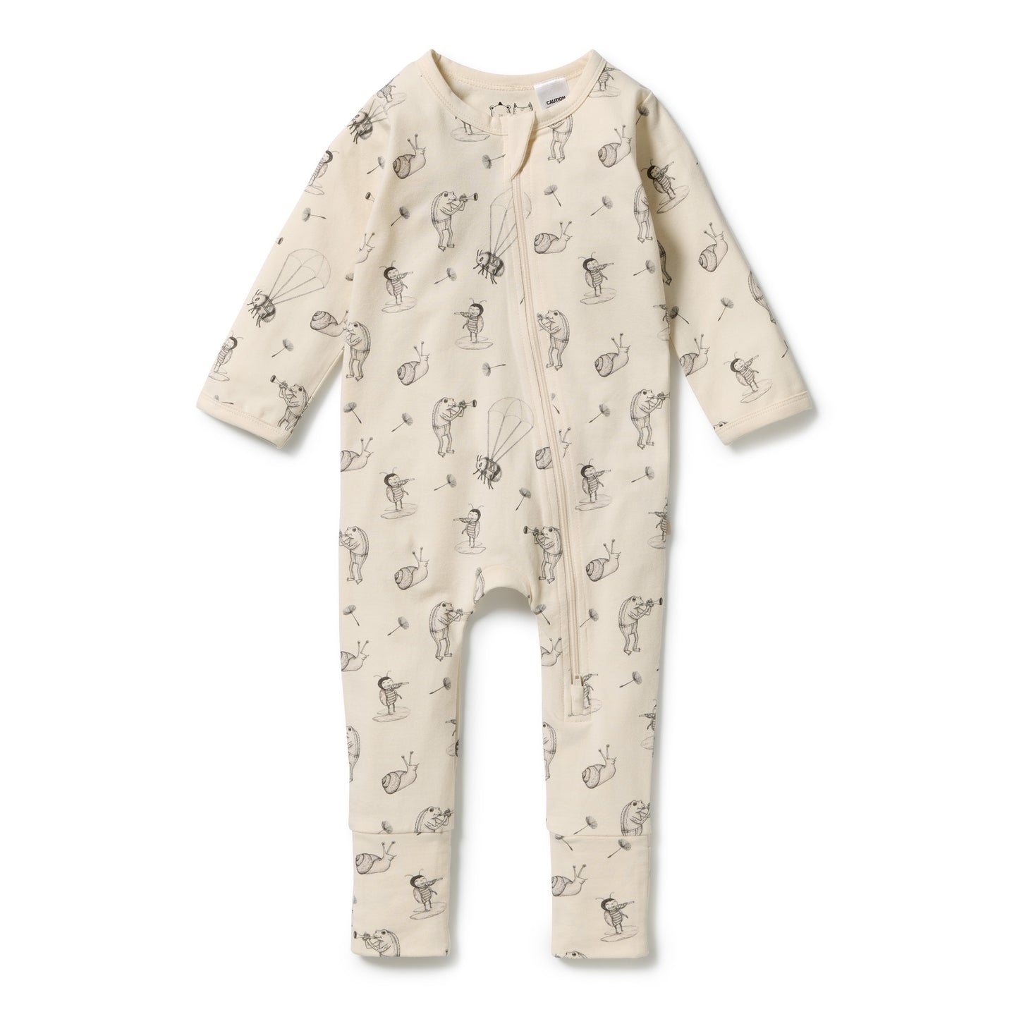 W&F Whispering Willows Organic Zipsuit with Feet