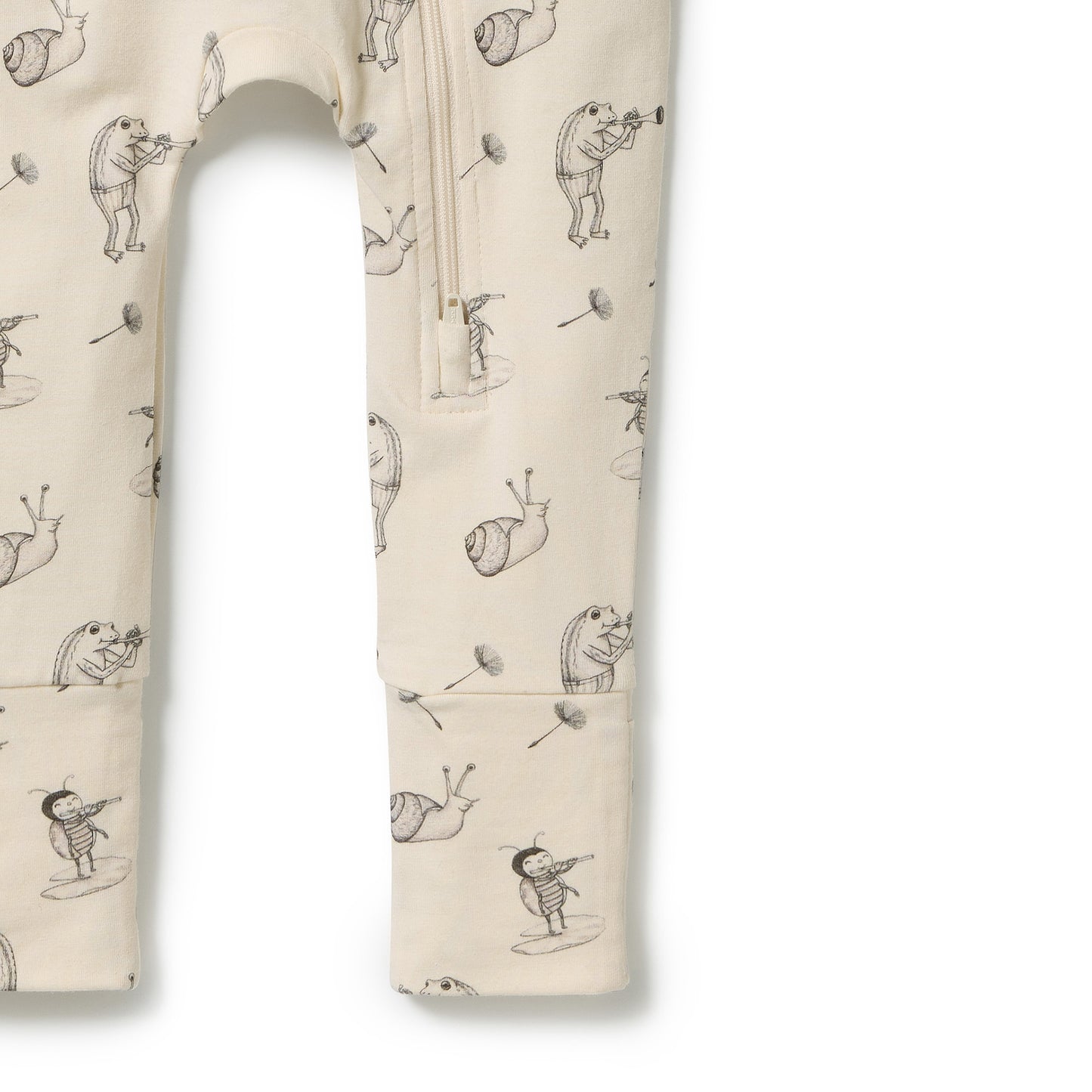 W&F Whispering Willows Organic Zipsuit with Feet