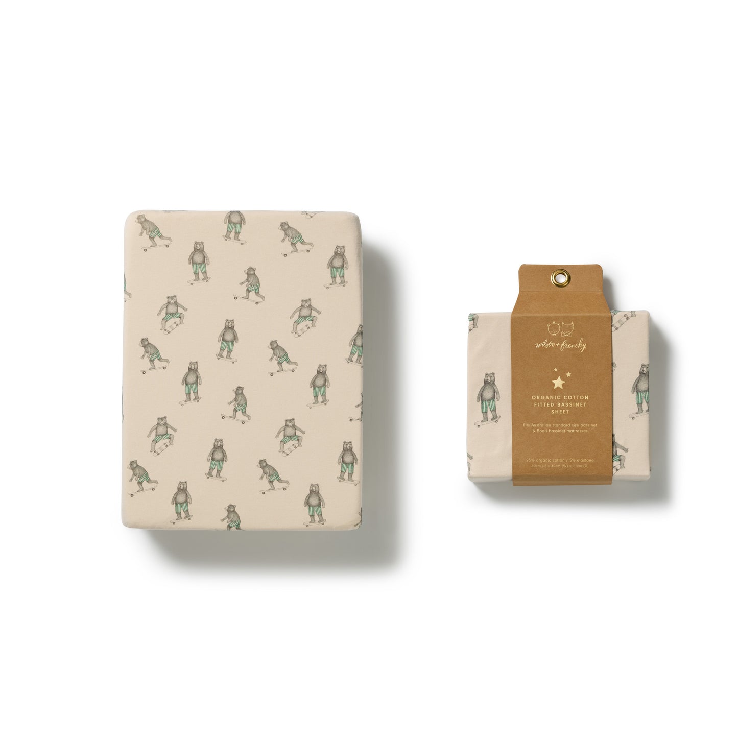 W&F Skater Club Organic Bassinet Sheet