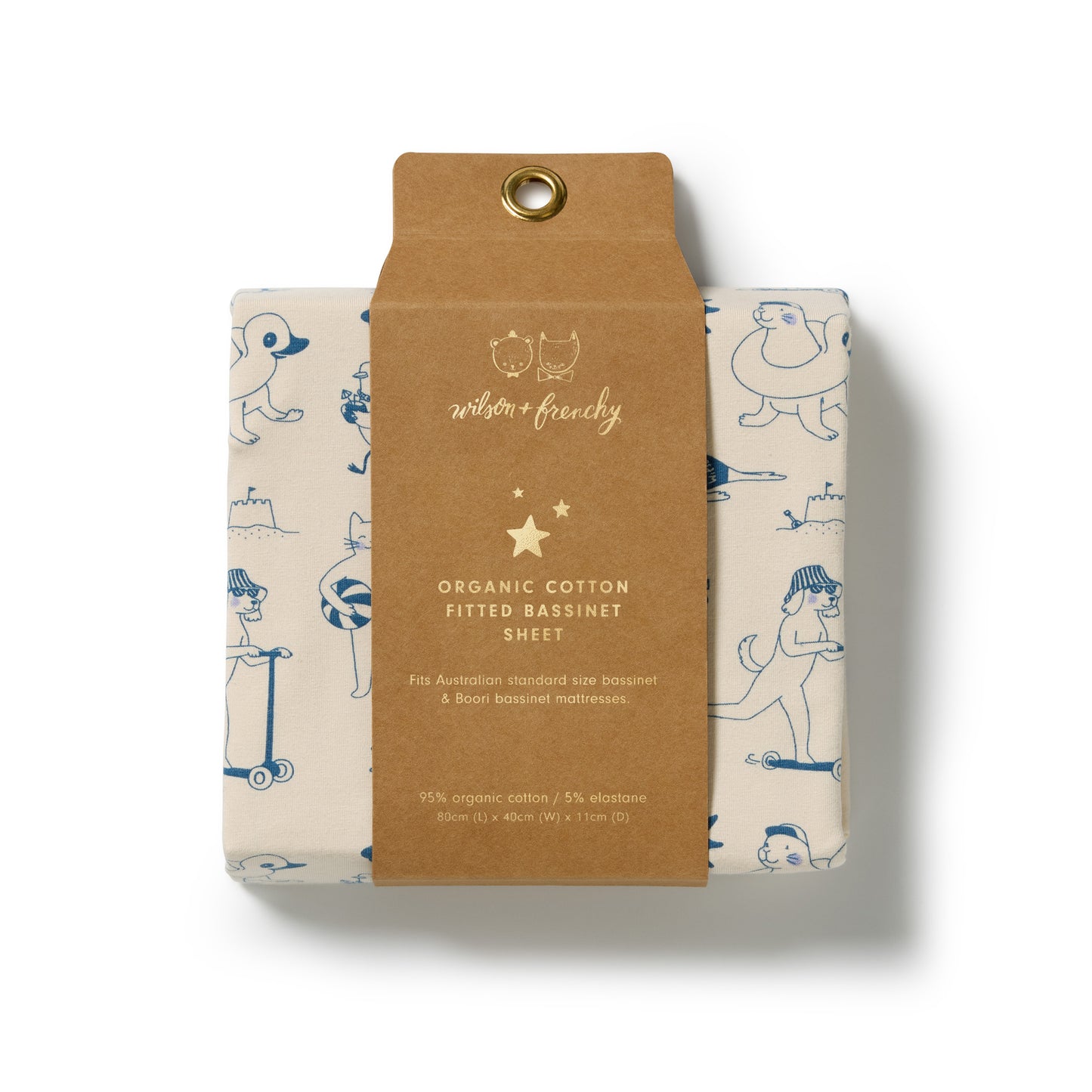W&F Tout est Magique Organic Bassinet Sheet