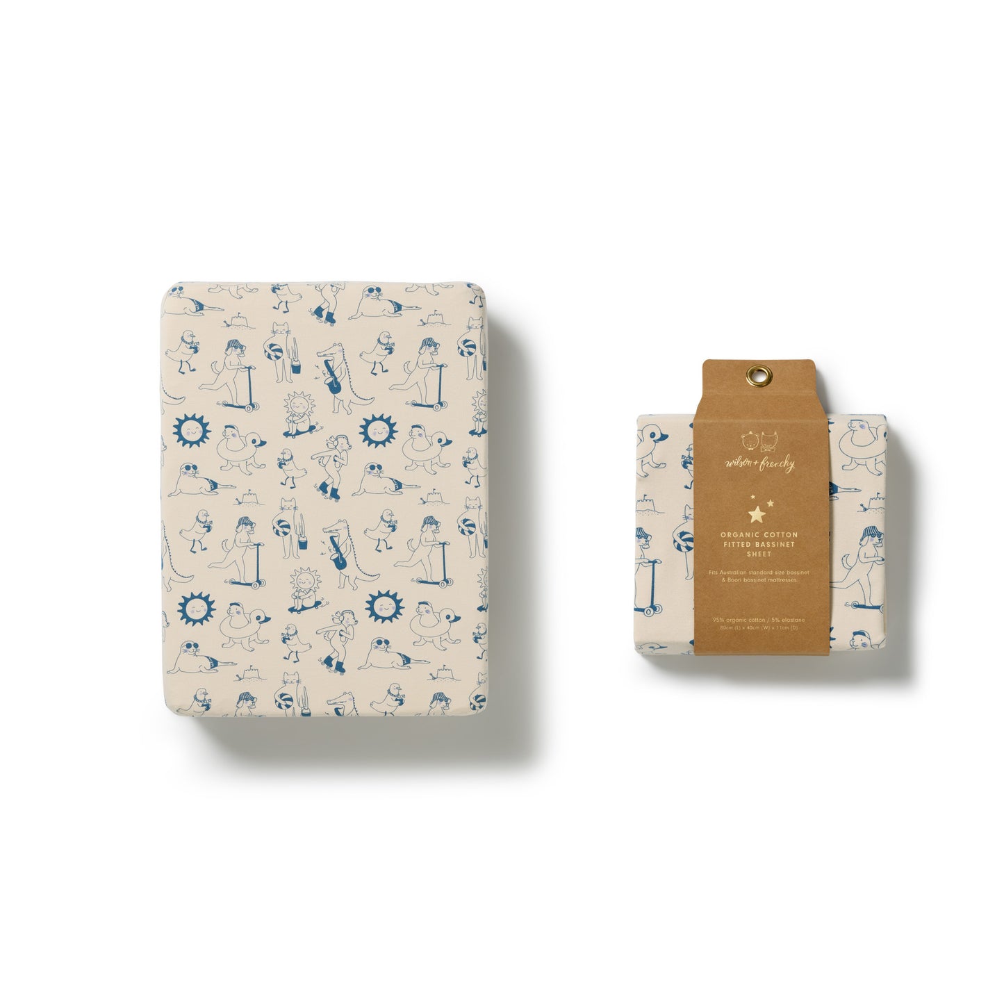 W&F Tout est Magique Organic Bassinet Sheet