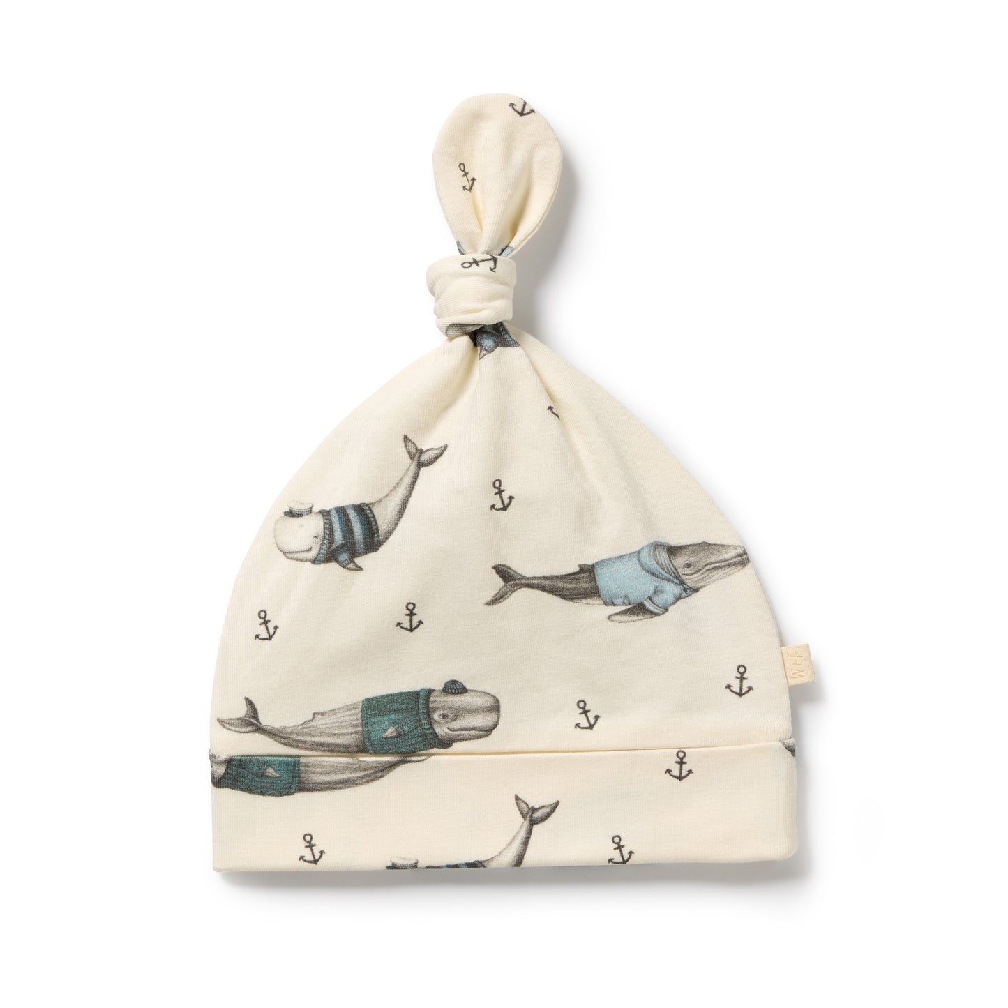 W&F Woolly Whales Organic Knot Hat