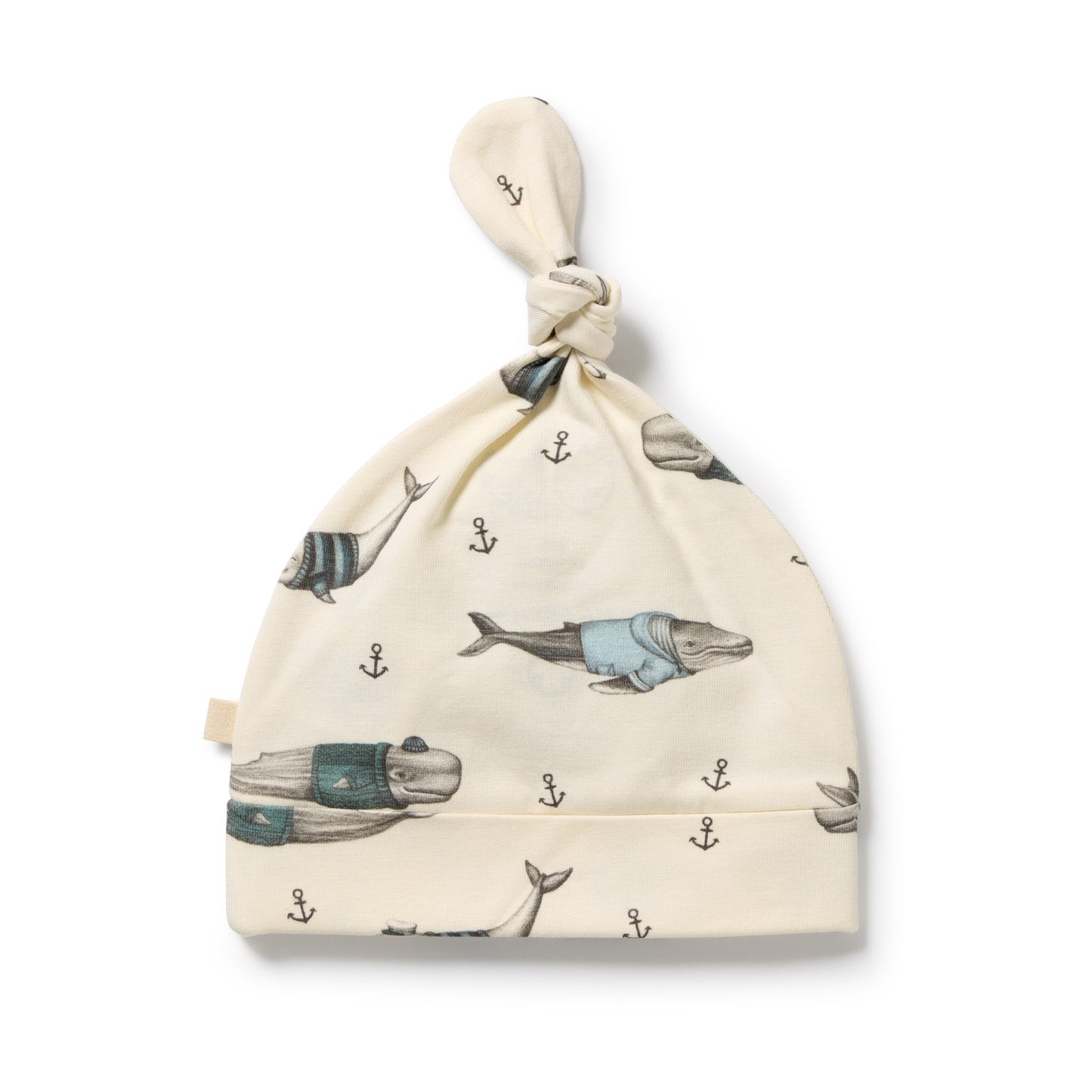 W&F Woolly Whales Organic Knot Hat