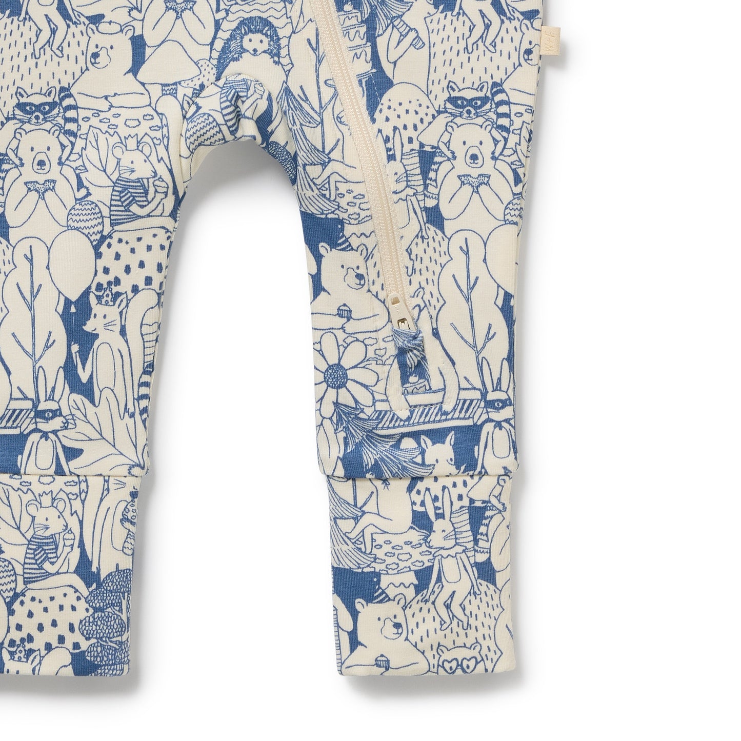 W&F Woodland Adventures Organic Zipsuit with Feet