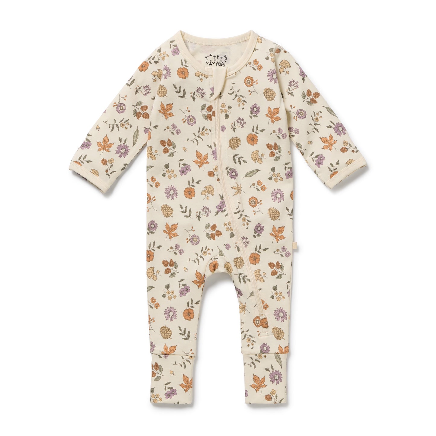 W&F Maple Glow Organic Zipsuit with Feet