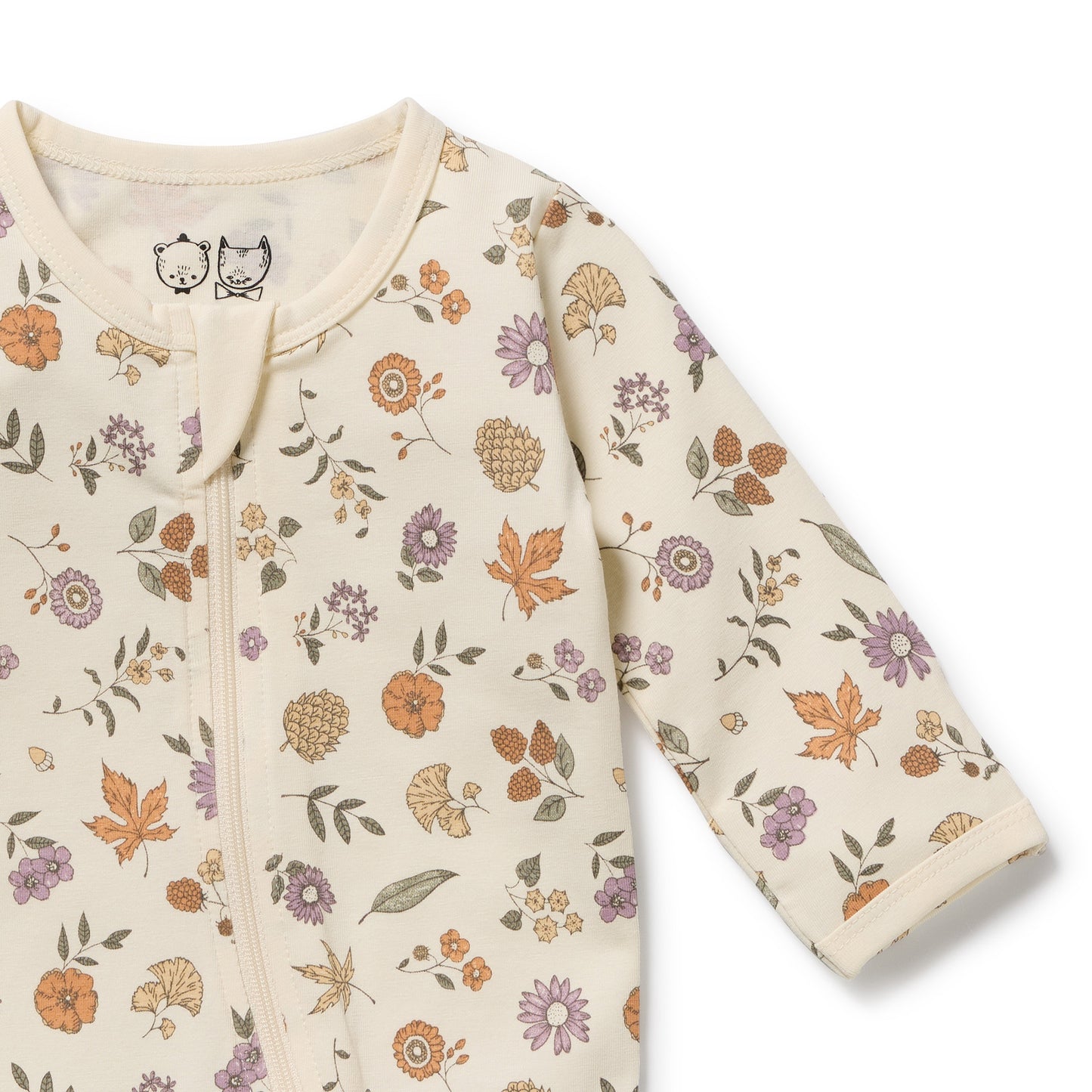 W&F Maple Glow Organic Zipsuit with Feet