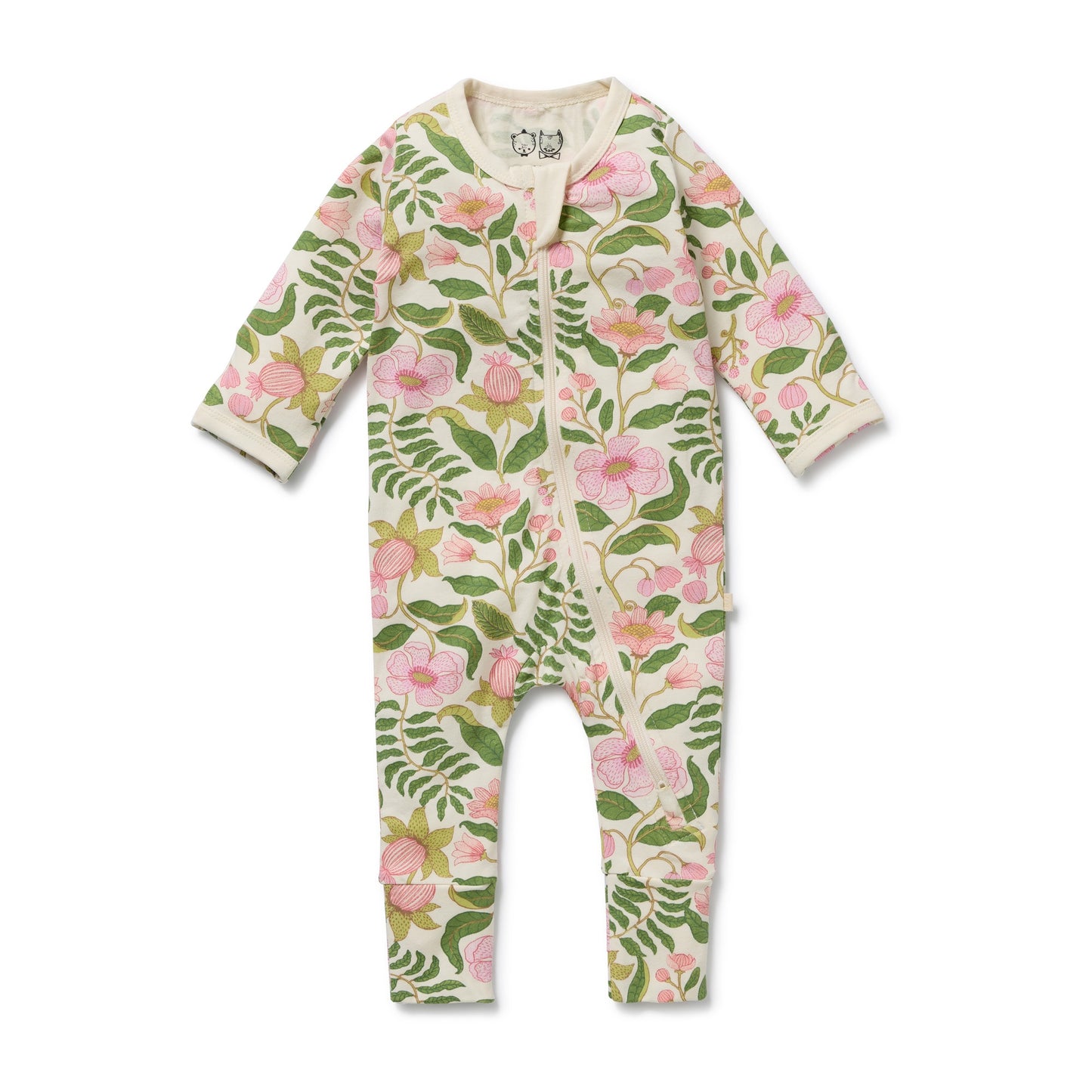 W&F Ma Fleur Organic Zipsuit with Feet