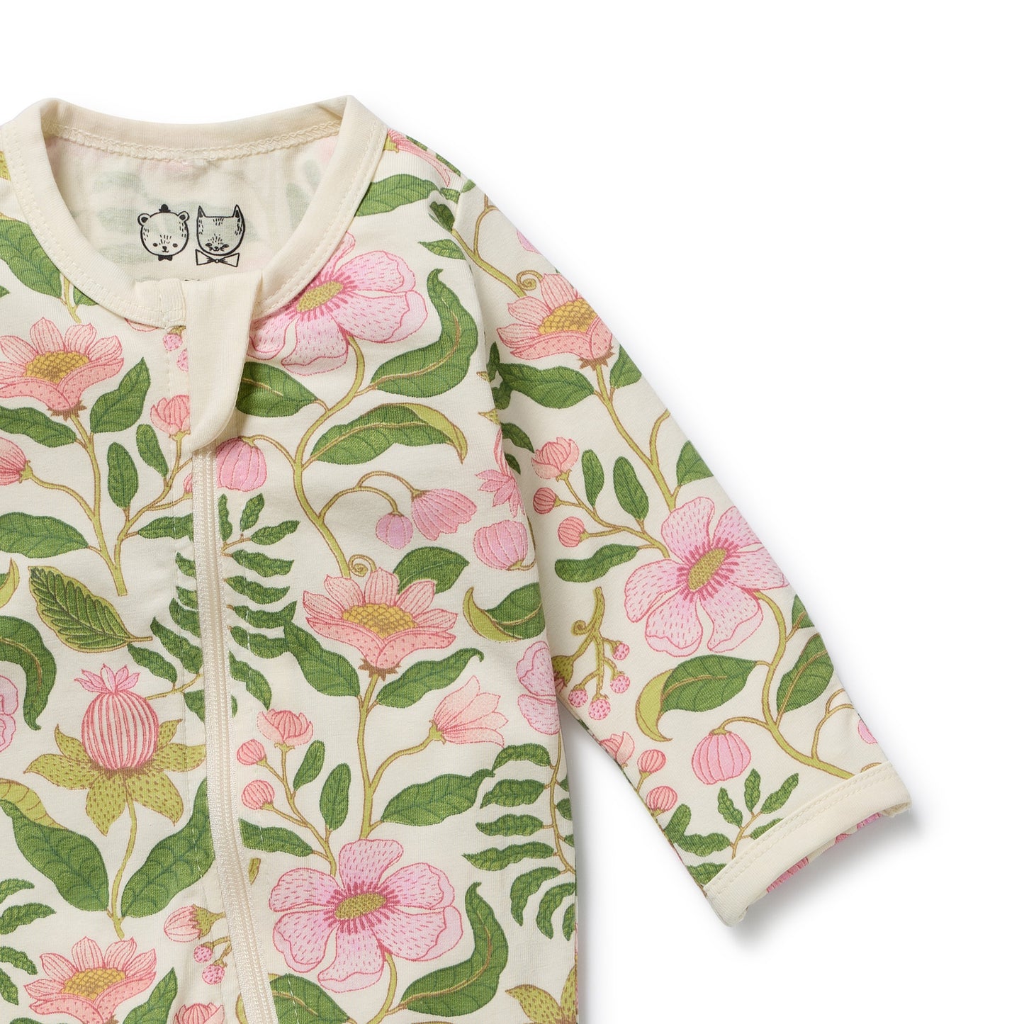 W&F Ma Fleur Organic Zipsuit with Feet