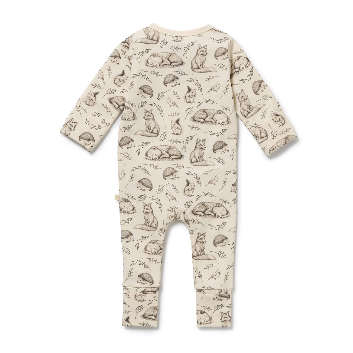 W&F Foxglove Forest Organic Zipsuit with Feet