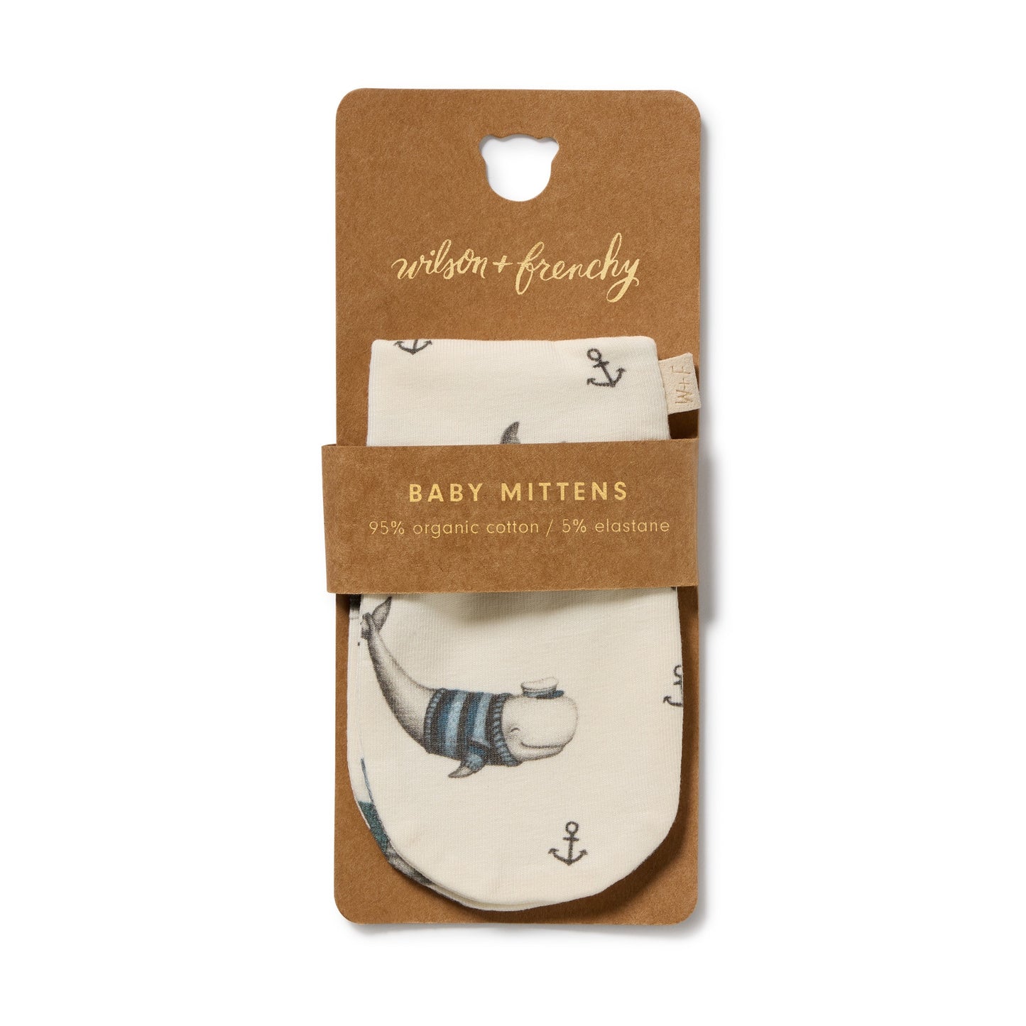 W&F Woolly Whales Organic Mittens