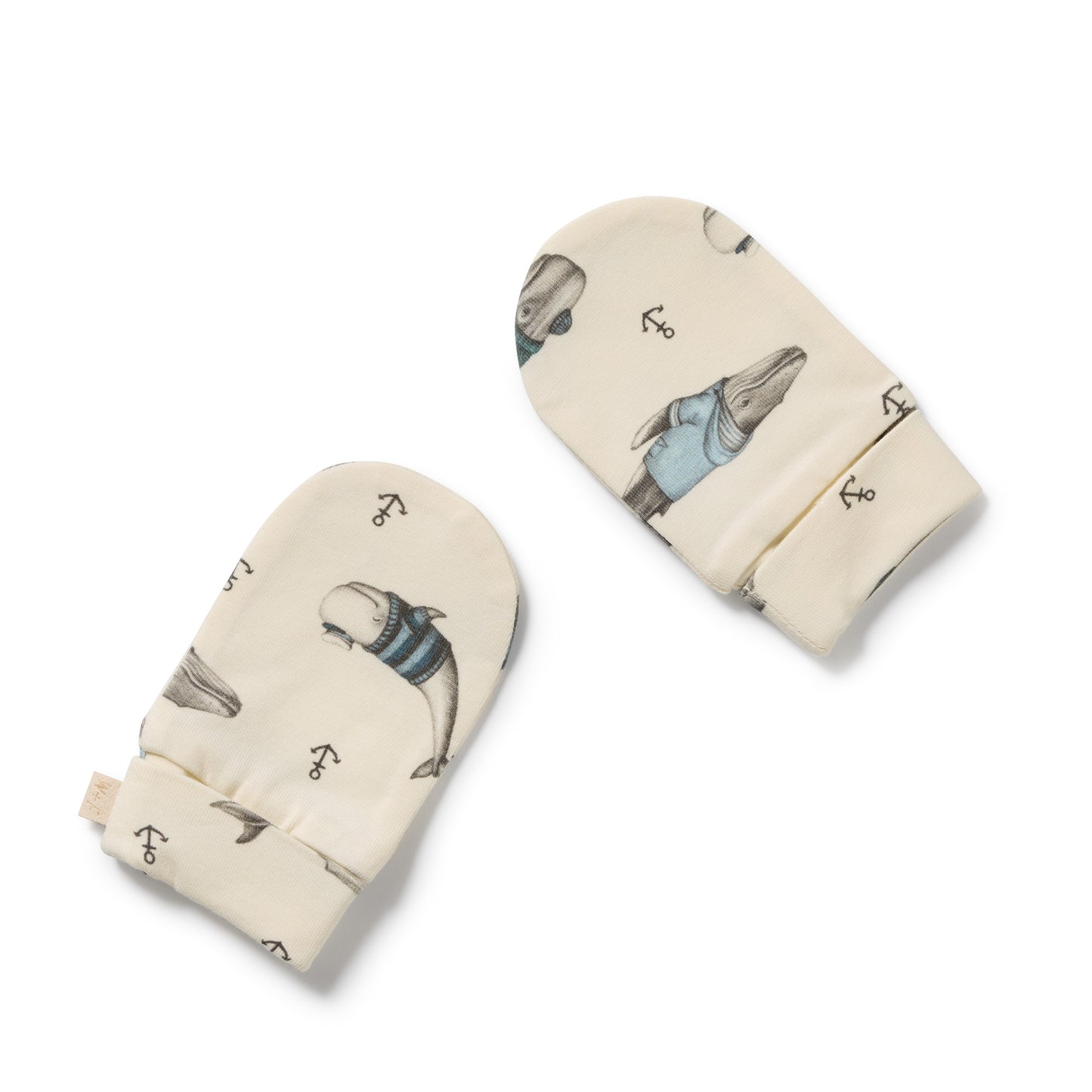 W&F Woolly Whales Organic Mittens