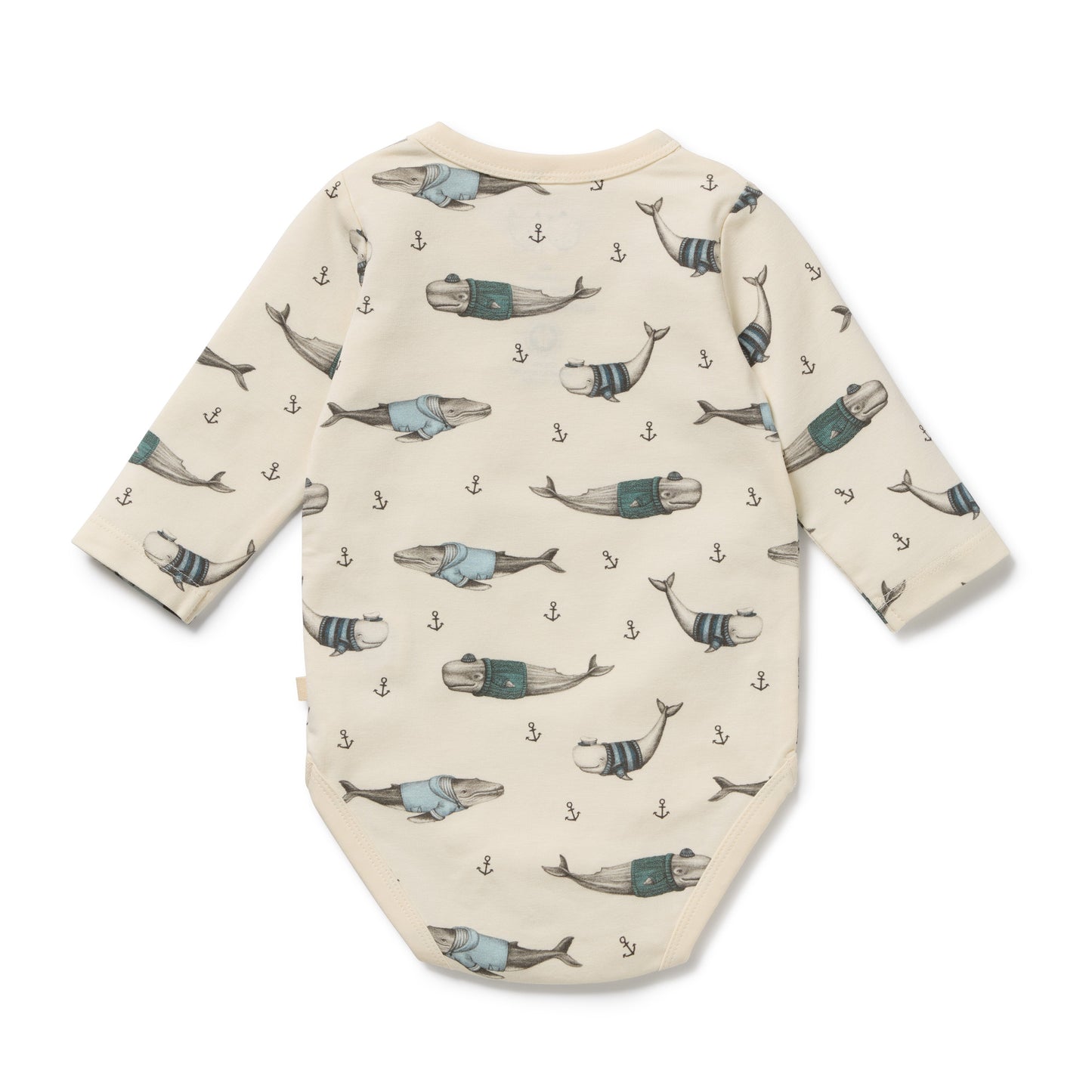 W&F Woolly Whales Organic Bodysuit