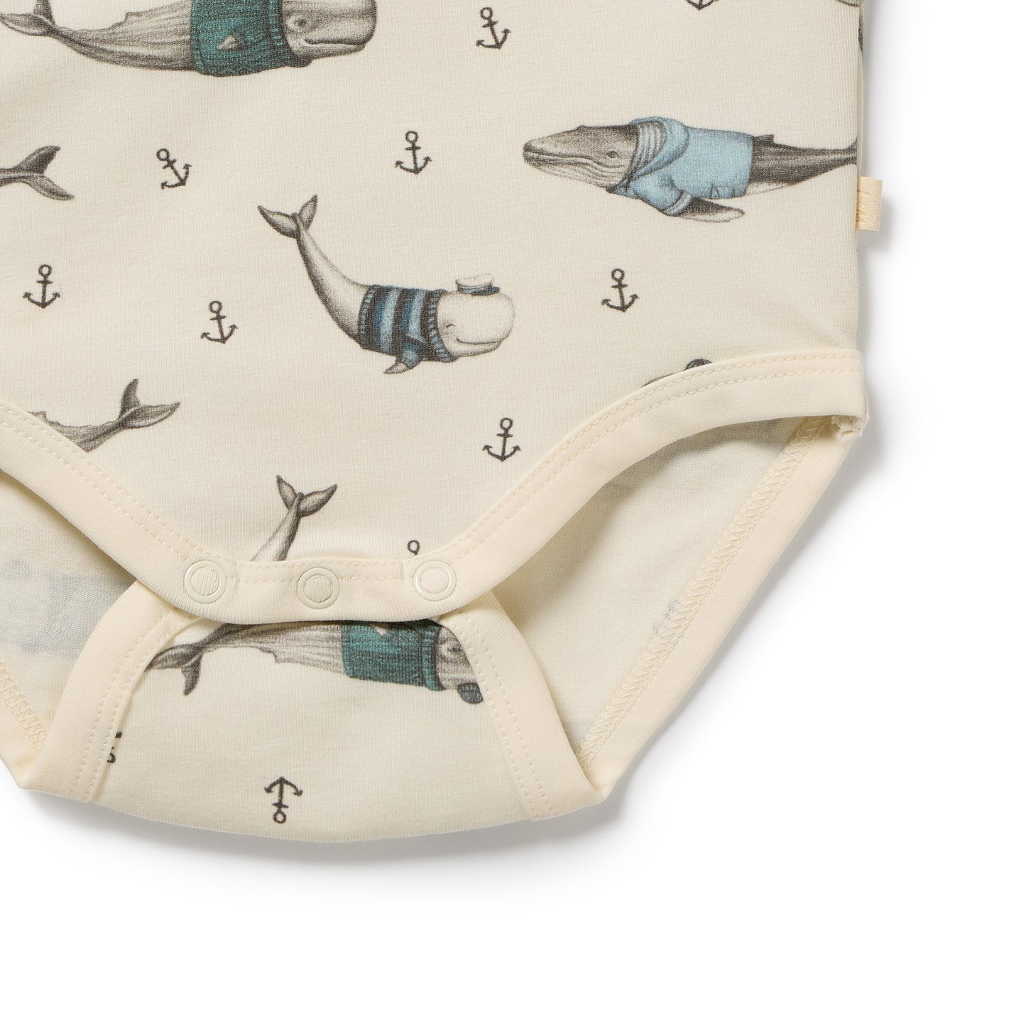 W&F Woolly Whales Organic Bodysuit