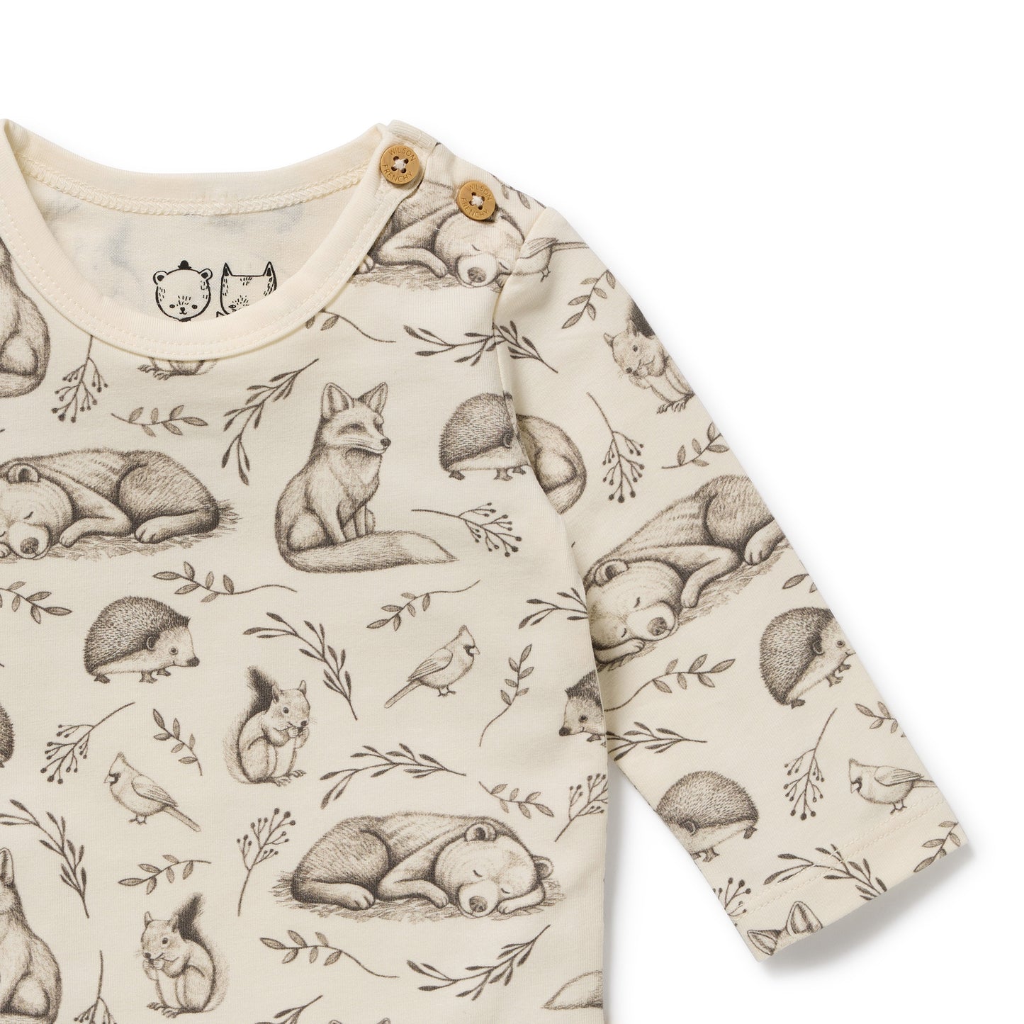 W&F Foxglove Forest Organic Bodysuit