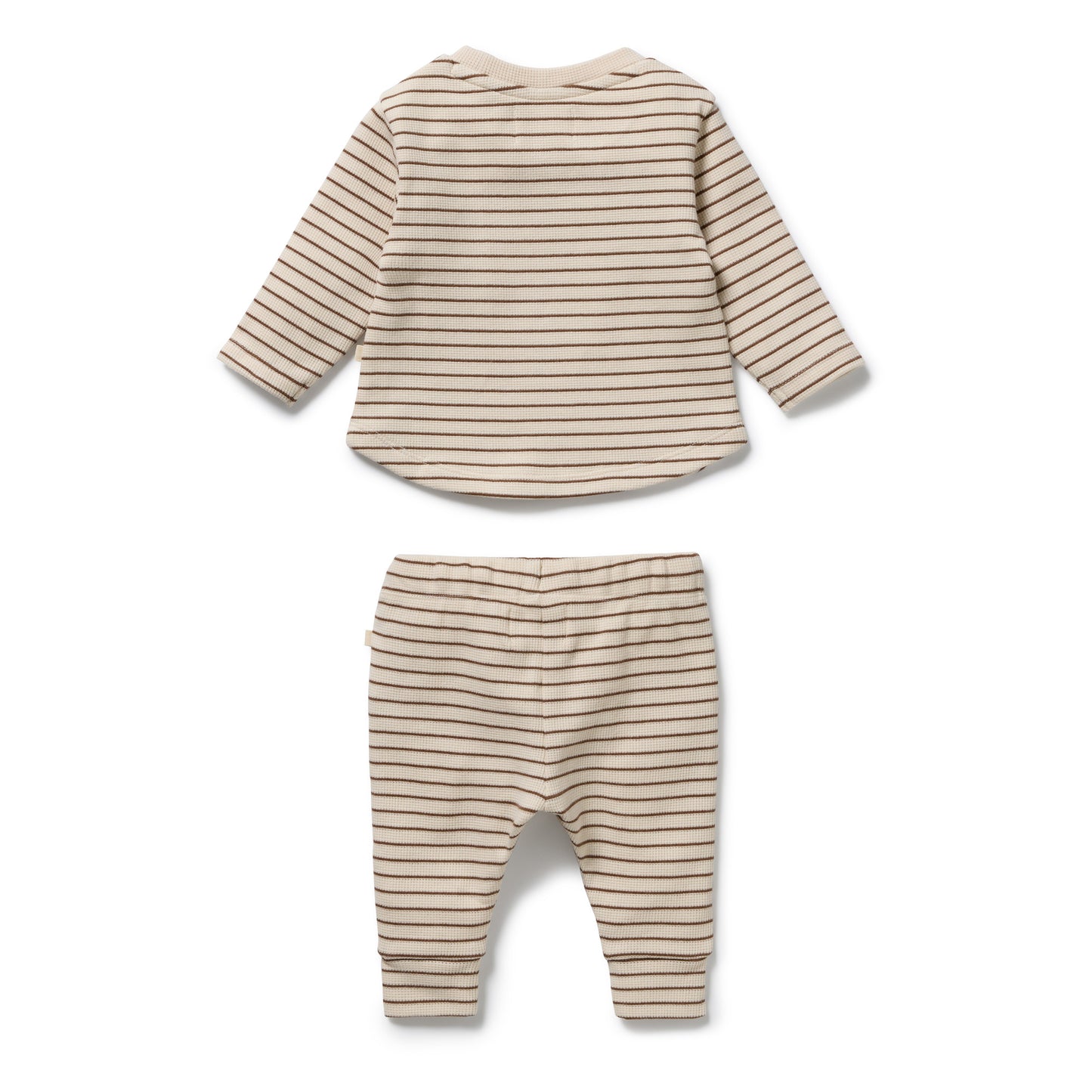 W&F Nutmeg Stripe Organic Waffle Set