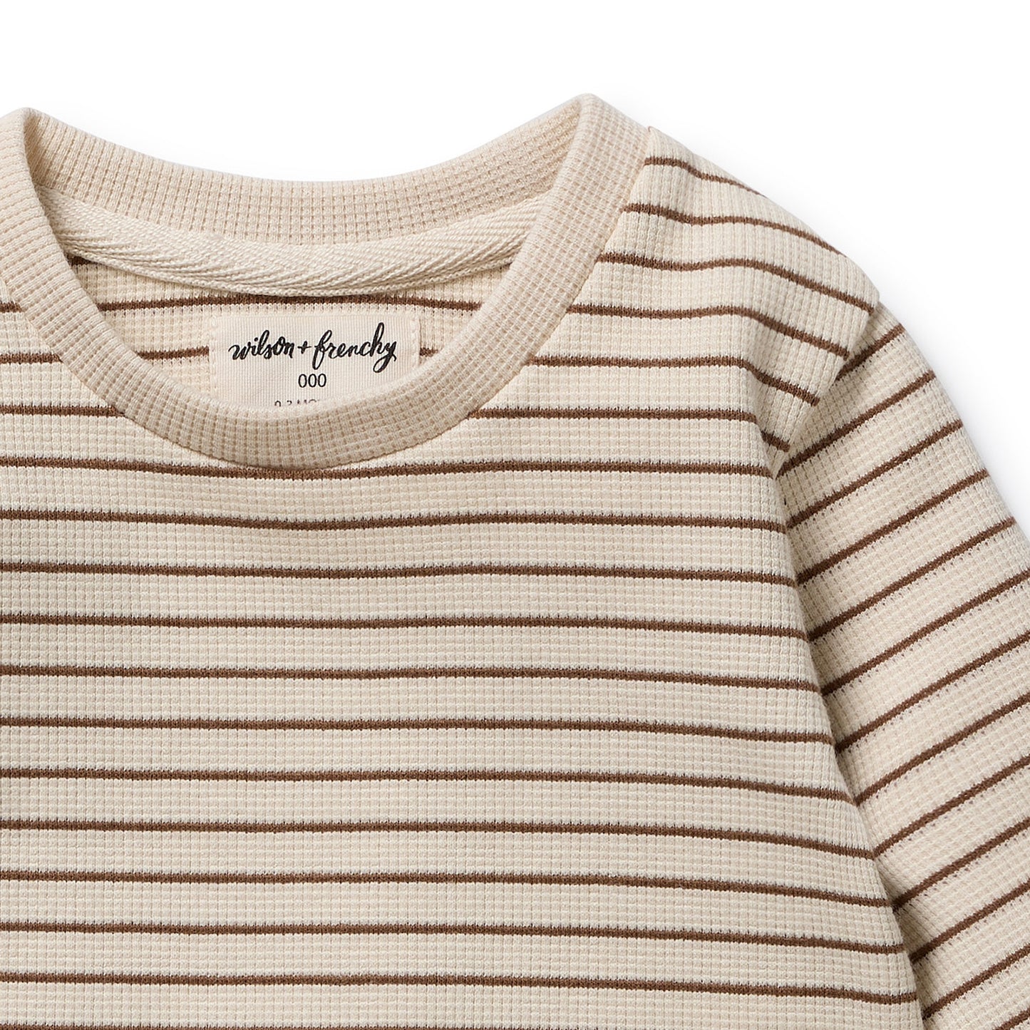 W&F Nutmeg Stripe Organic Waffle Set