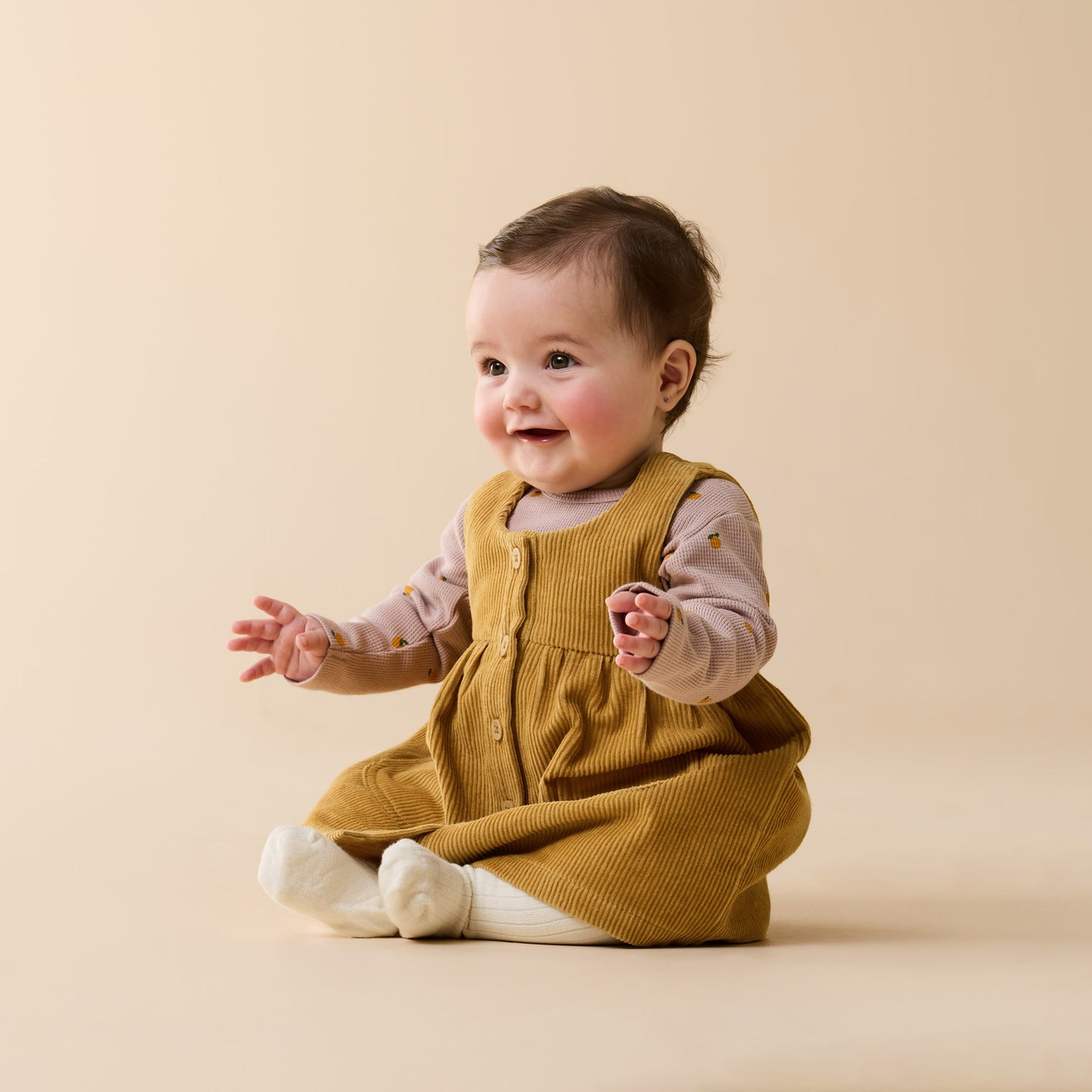 W&F Amber Glow Organic Cord Dress