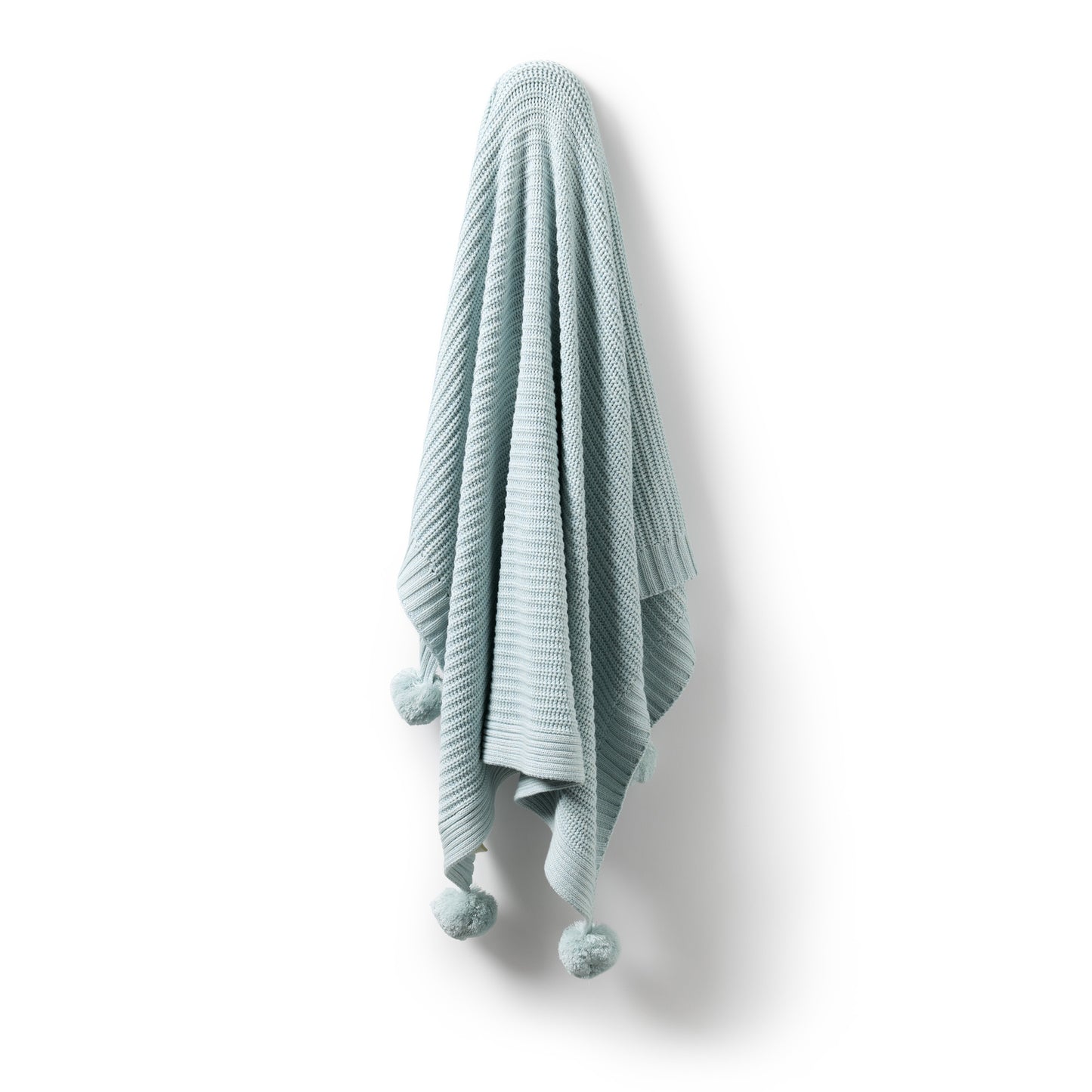 W&F Cloud Blue Organic Knitted Blanket
