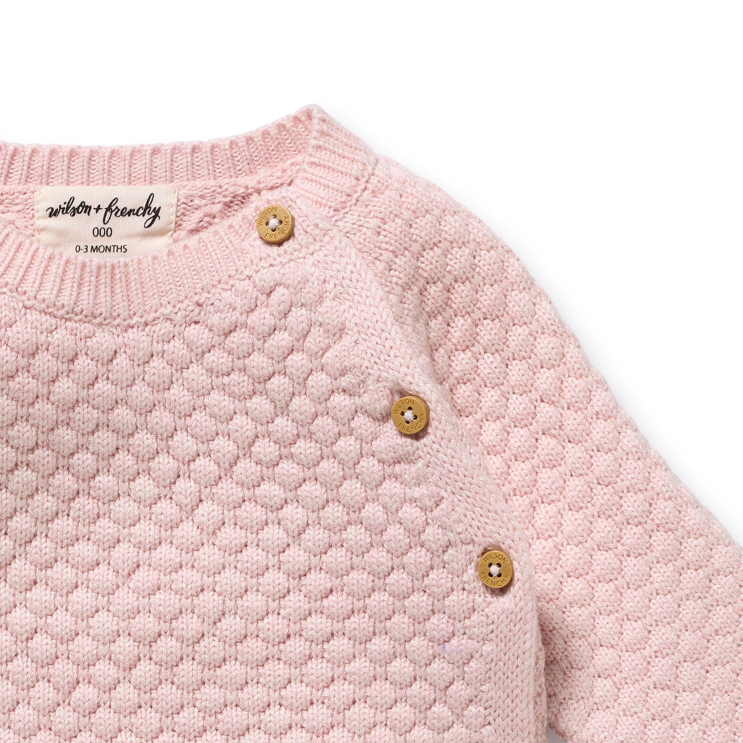 W&F Marshmellow Organic Knitted Bubble Kimono Cardigan