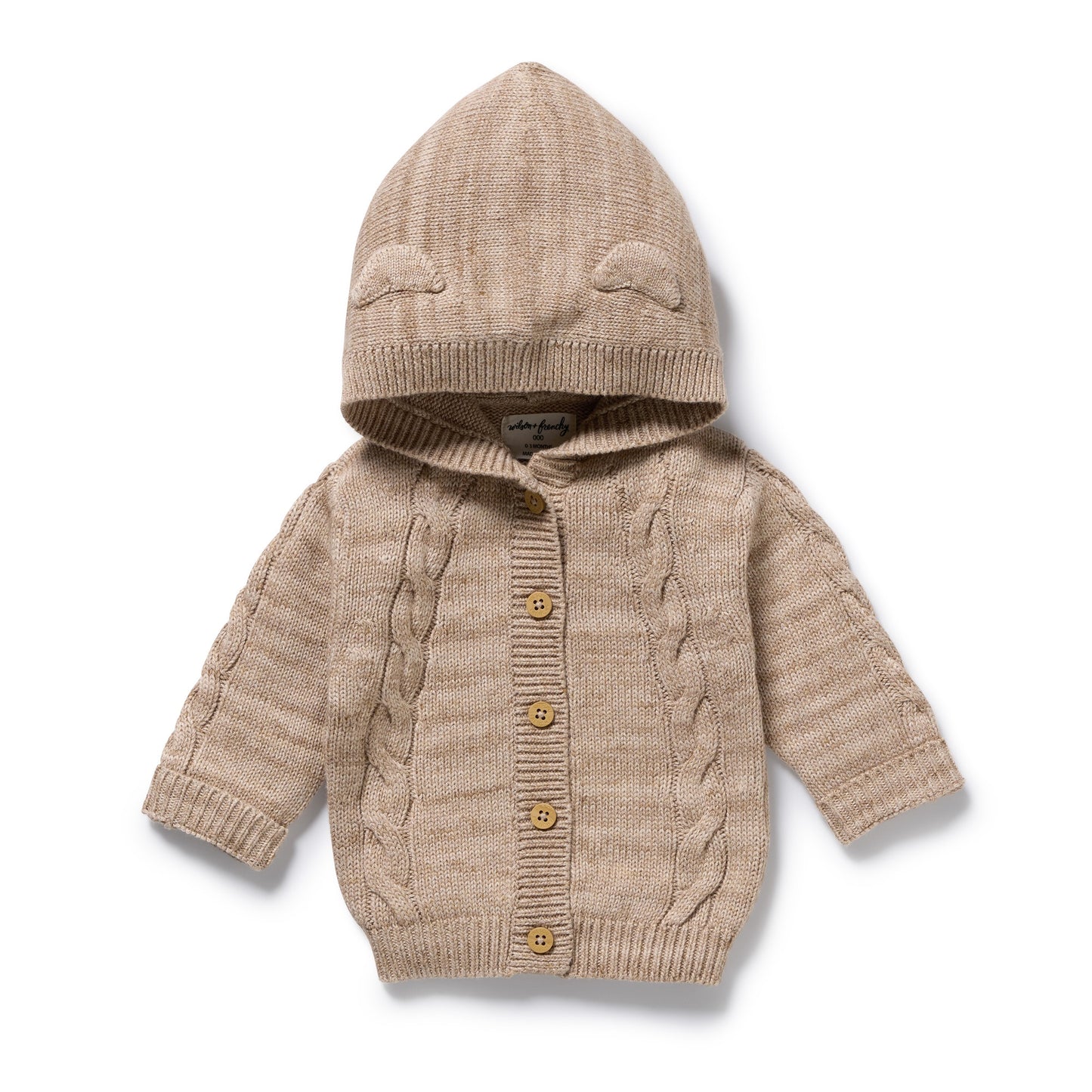 W&F Sandstone Organic Knitted Cable Jacket