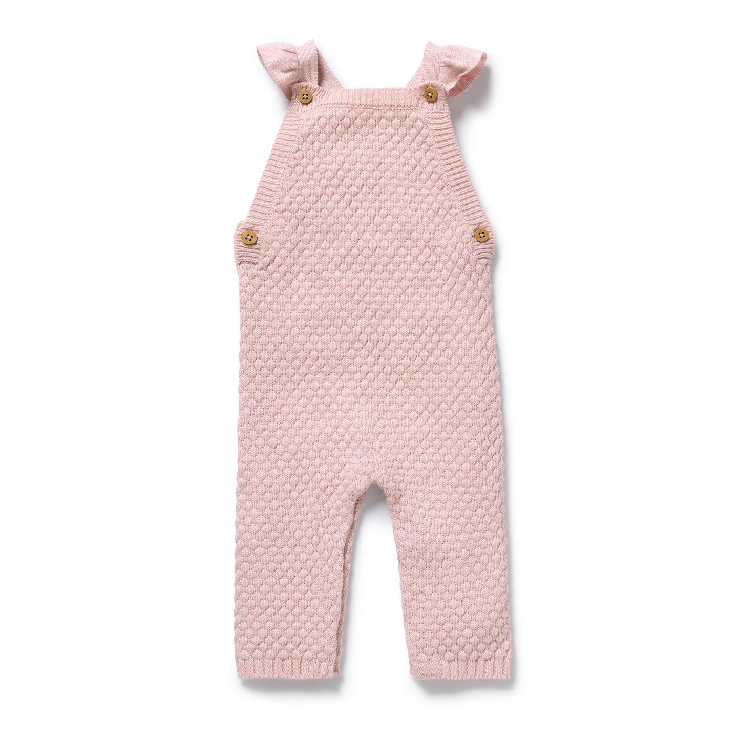 W&F Marshmellow Organic Knitted Bubble Ruffle Overall