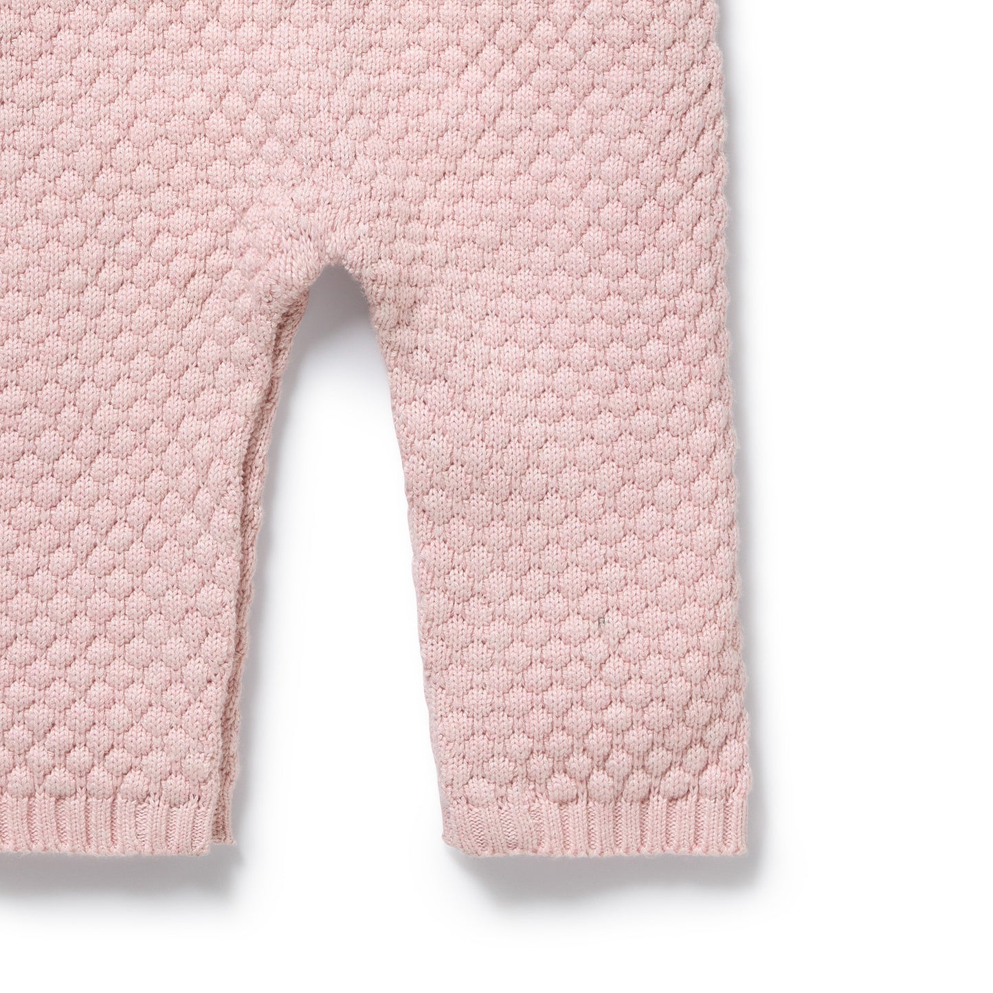 W&F Marshmellow Organic Knitted Bubble Ruffle Overall