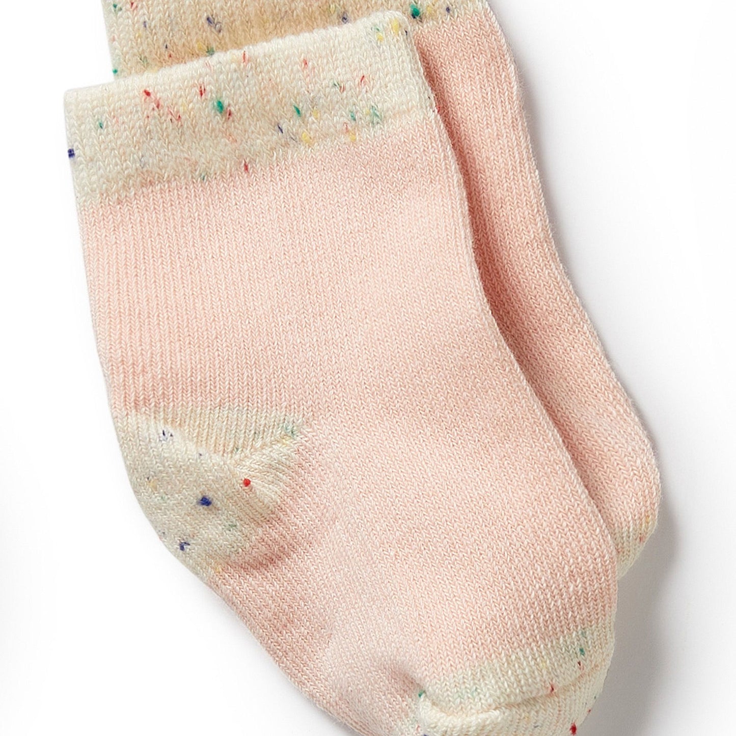 WF Organic 3 Pack Baby Socks - Mint Green, Cream, Pink